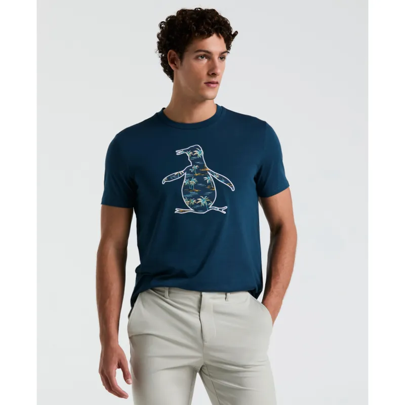Jersey Pete Fill Beach Palms Tee sold by Original Penguin