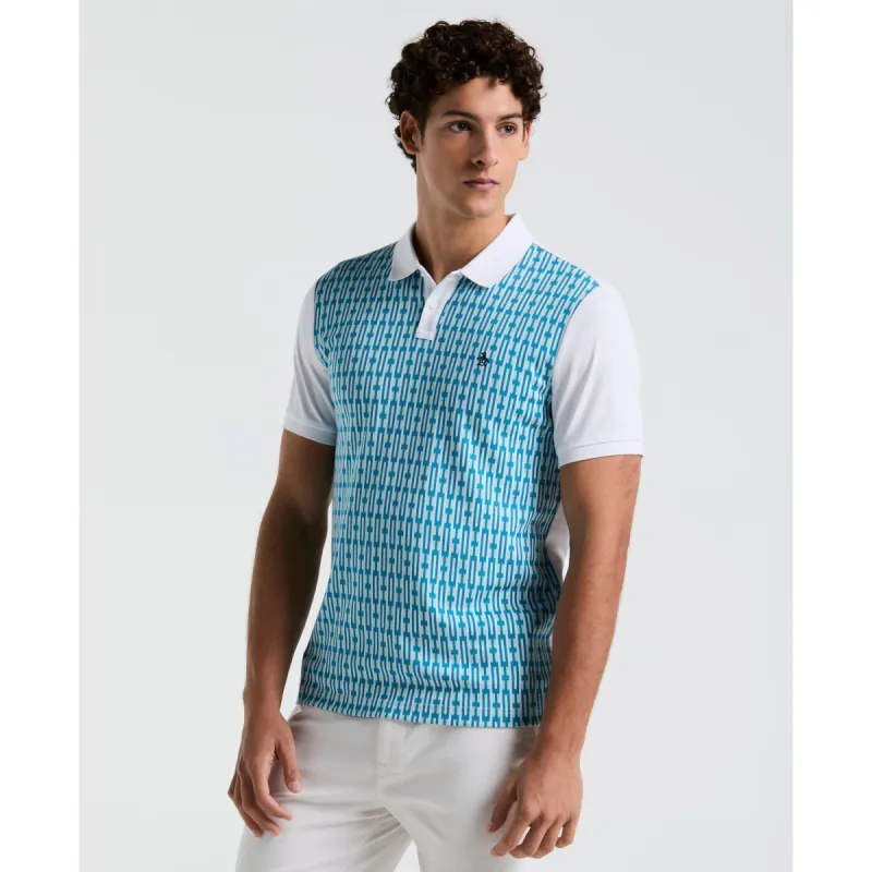Geo Jacquard Front Polo sold by Original Penguin