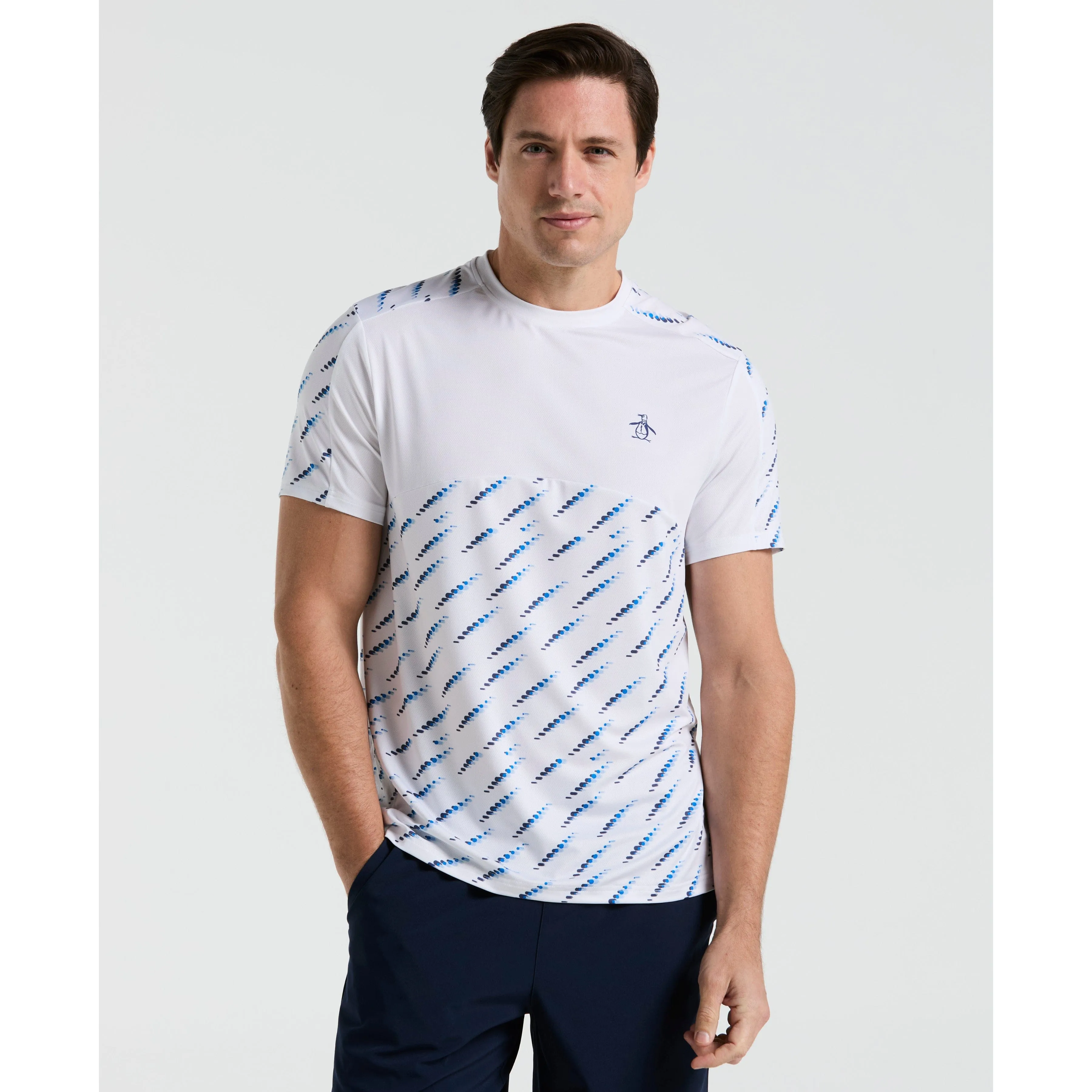 Performance Ball Block Tennis Tee sold by Original Penguin