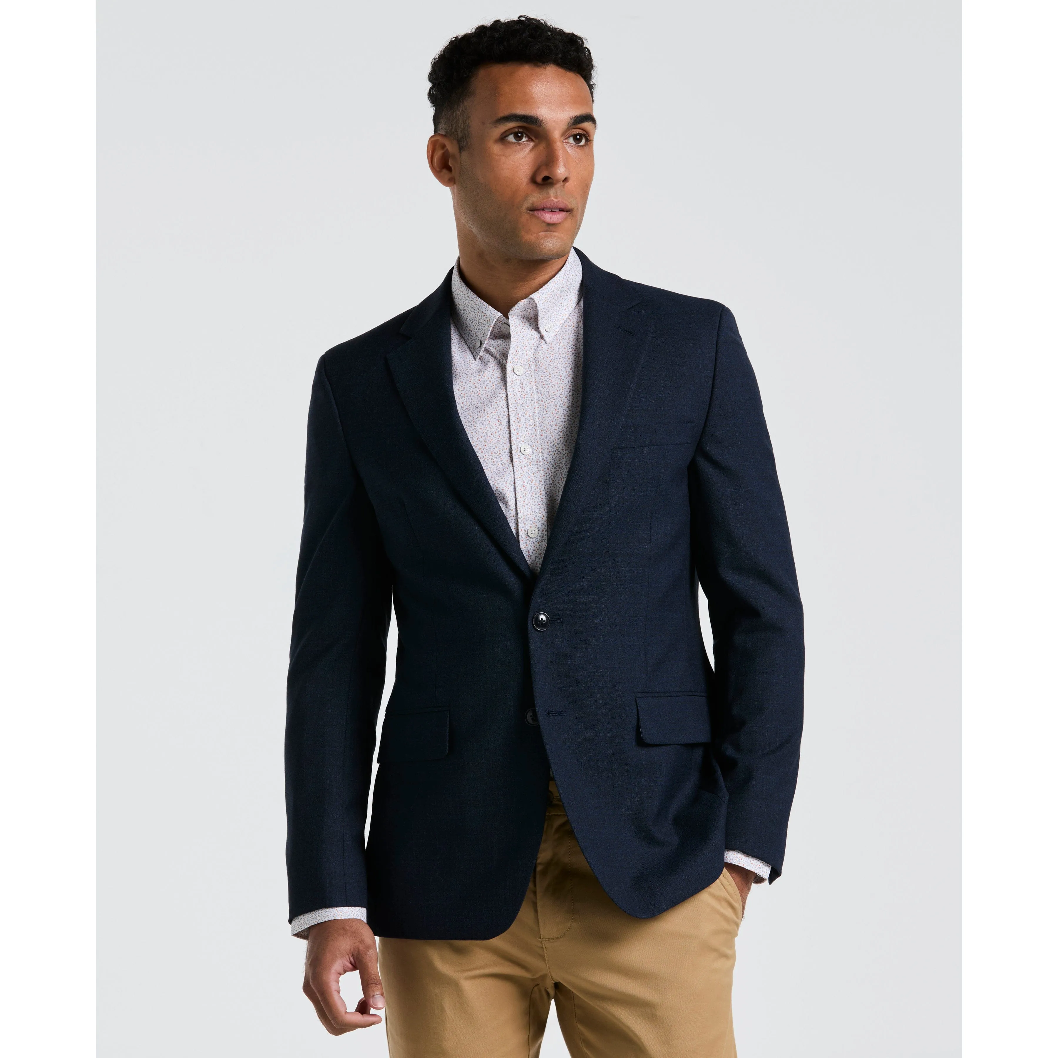 Navy Osmans Wool Poly Blend Suit Jacket sold by Original Penguin