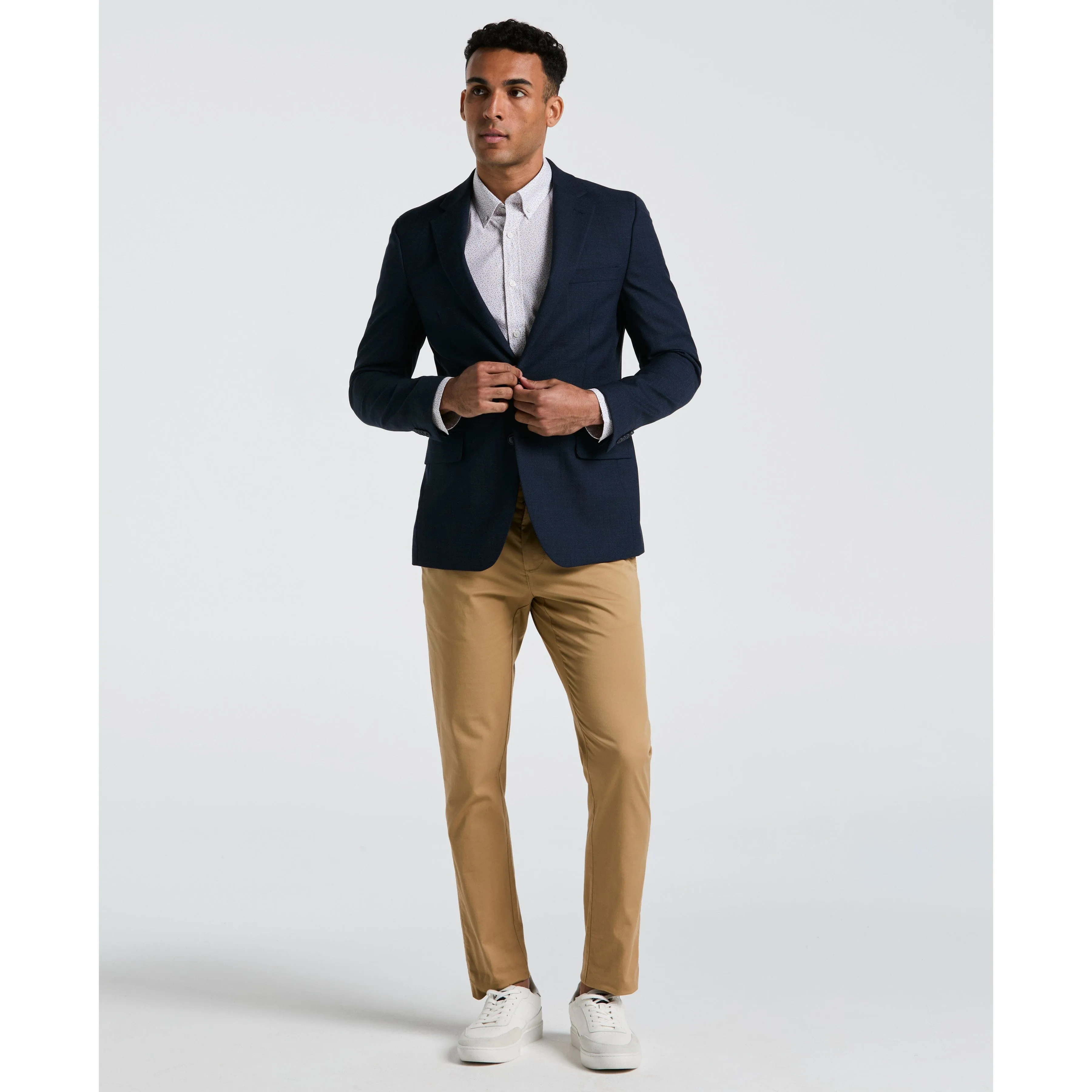 Navy Osmans Wool Poly Blend Suit Jacket sold by Original Penguin product image thumbnail 4