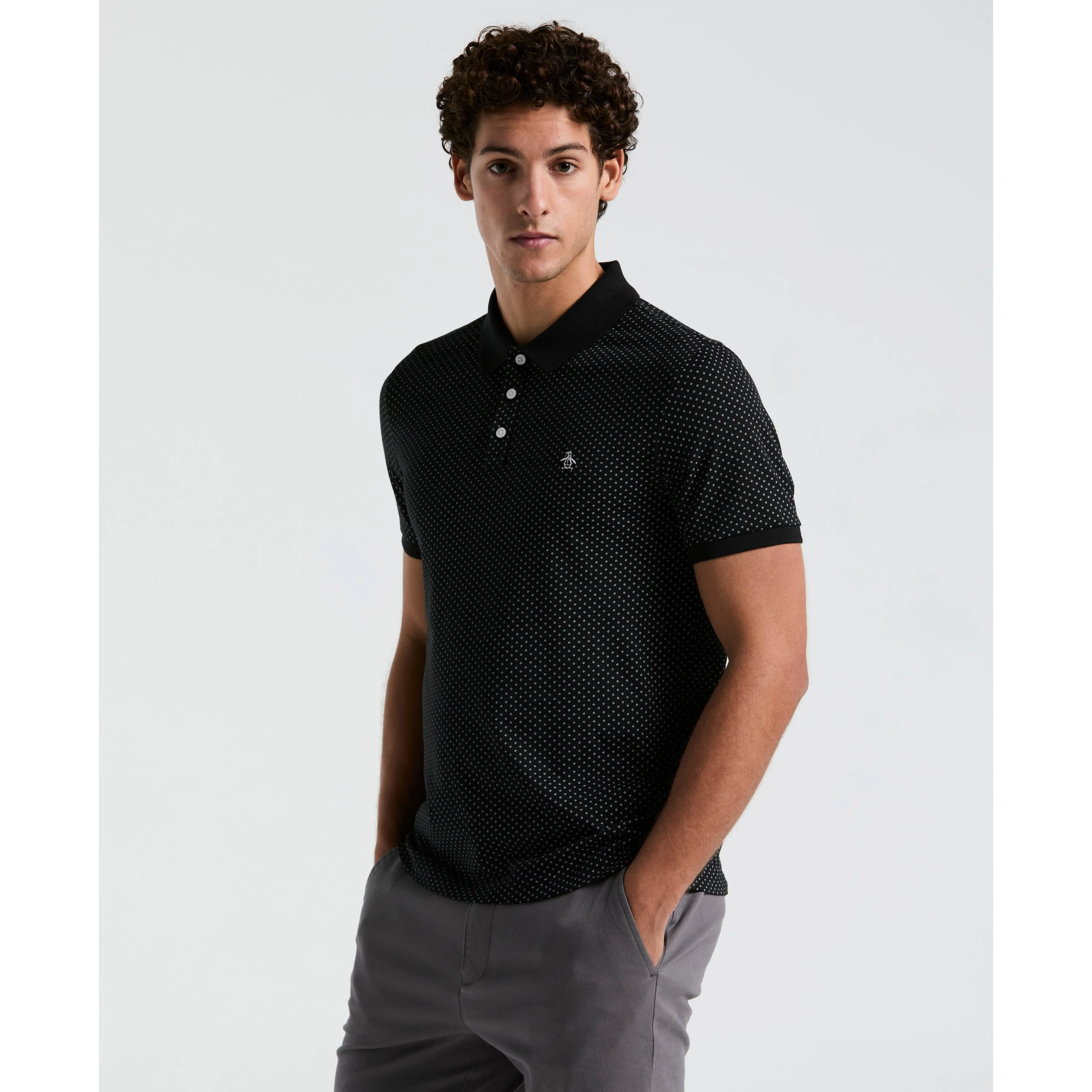 All-Over Diamond Ditsy Print Polo sold by Original Penguin