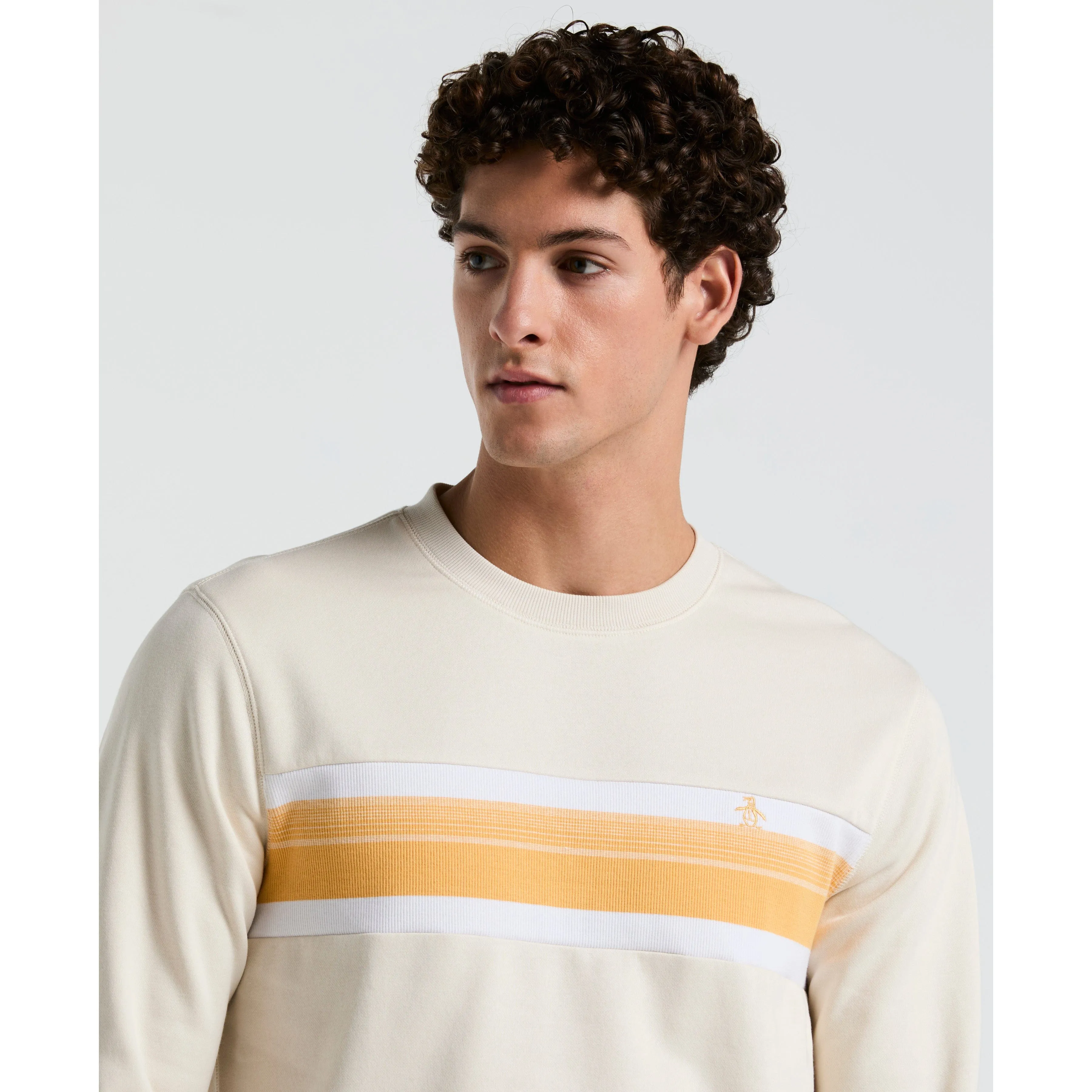 Chest Stripe Fleece Sweatshirt sold by Original Penguin product image thumbnail 3