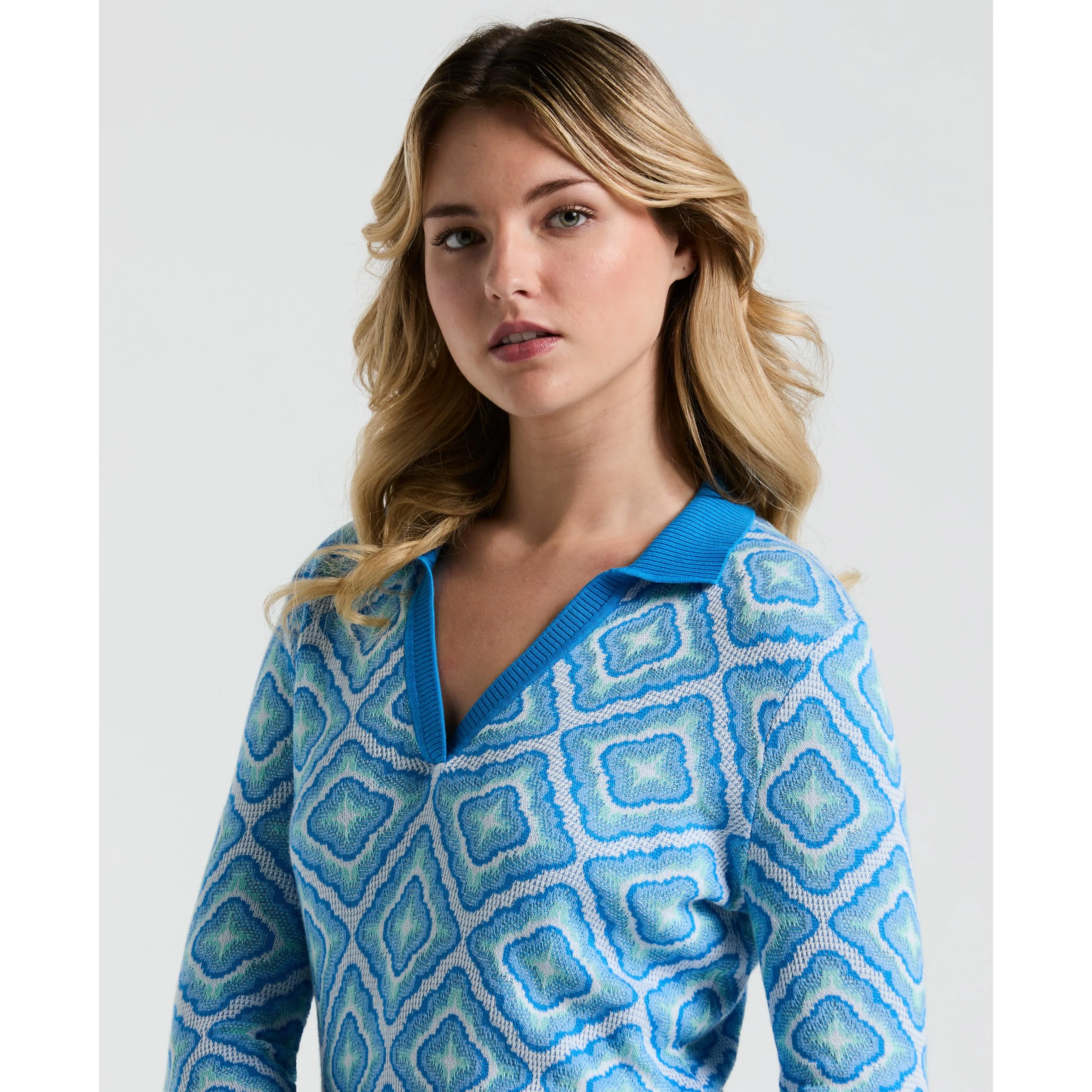 Women's Lattice Jacquard Golf Sweater sold by Original Penguin product image thumbnail 3