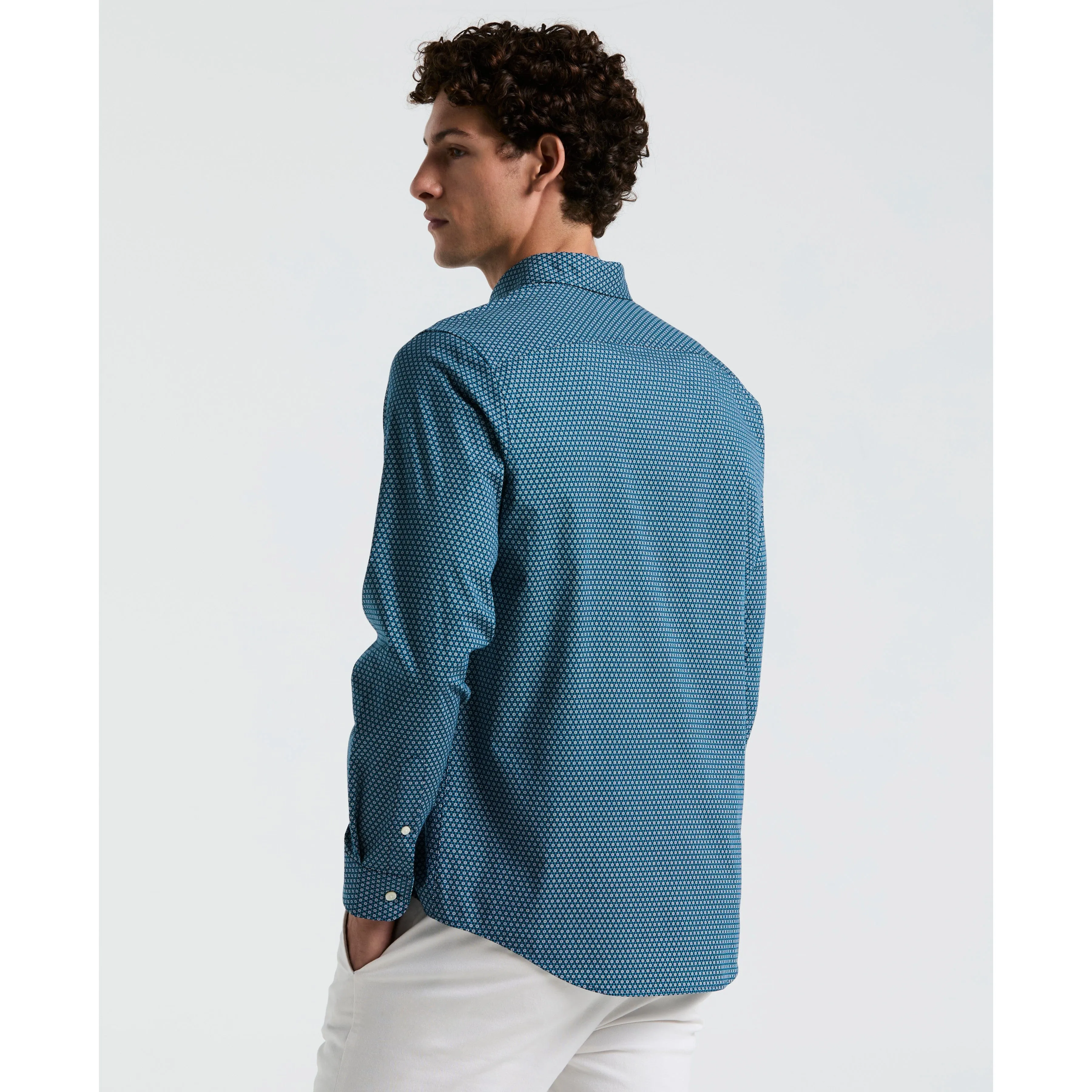 Poplin Mini Floral Geo Print Shirt sold by Original Penguin product image thumbnail 2