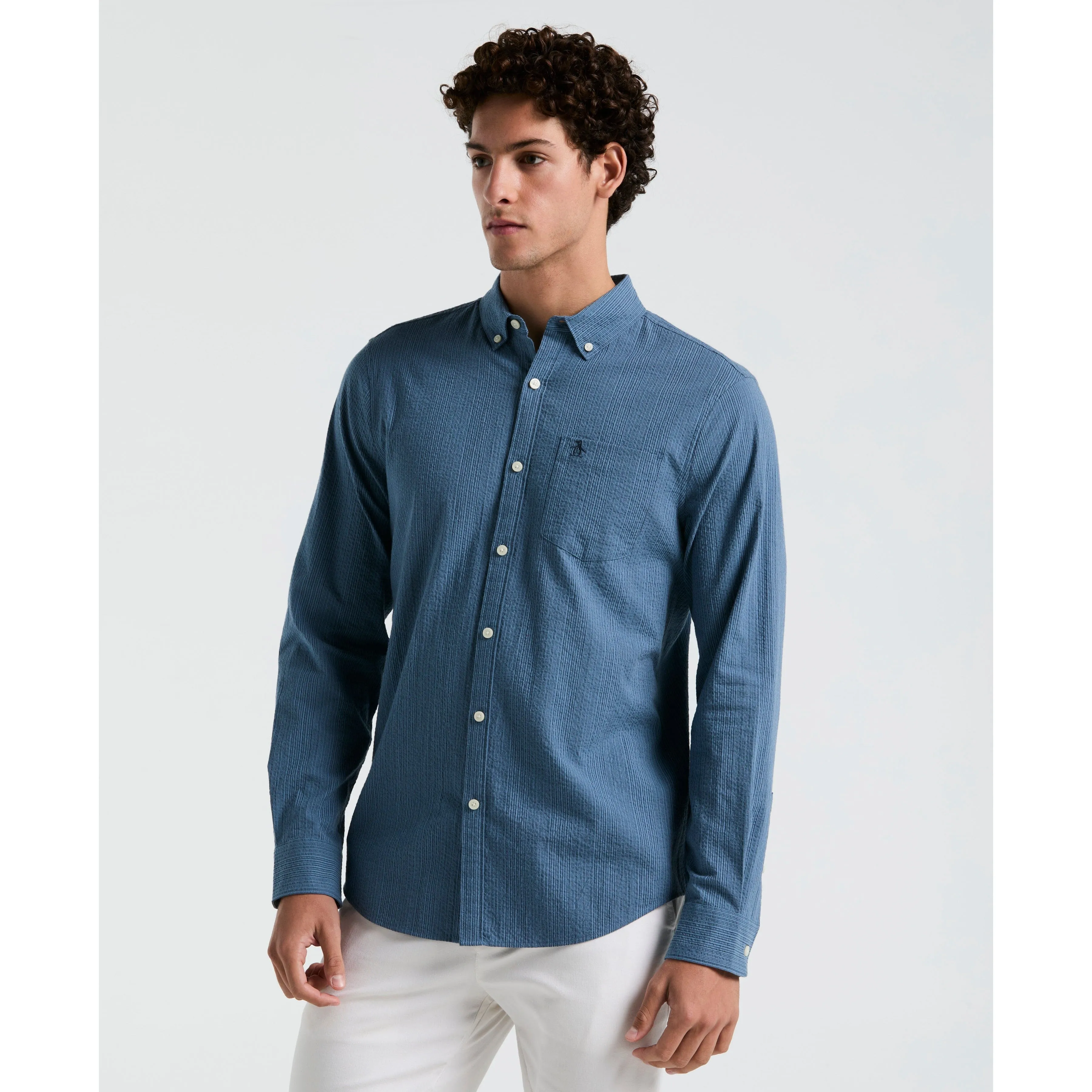 Seersucker Stripe Shirt sold by Original Penguin