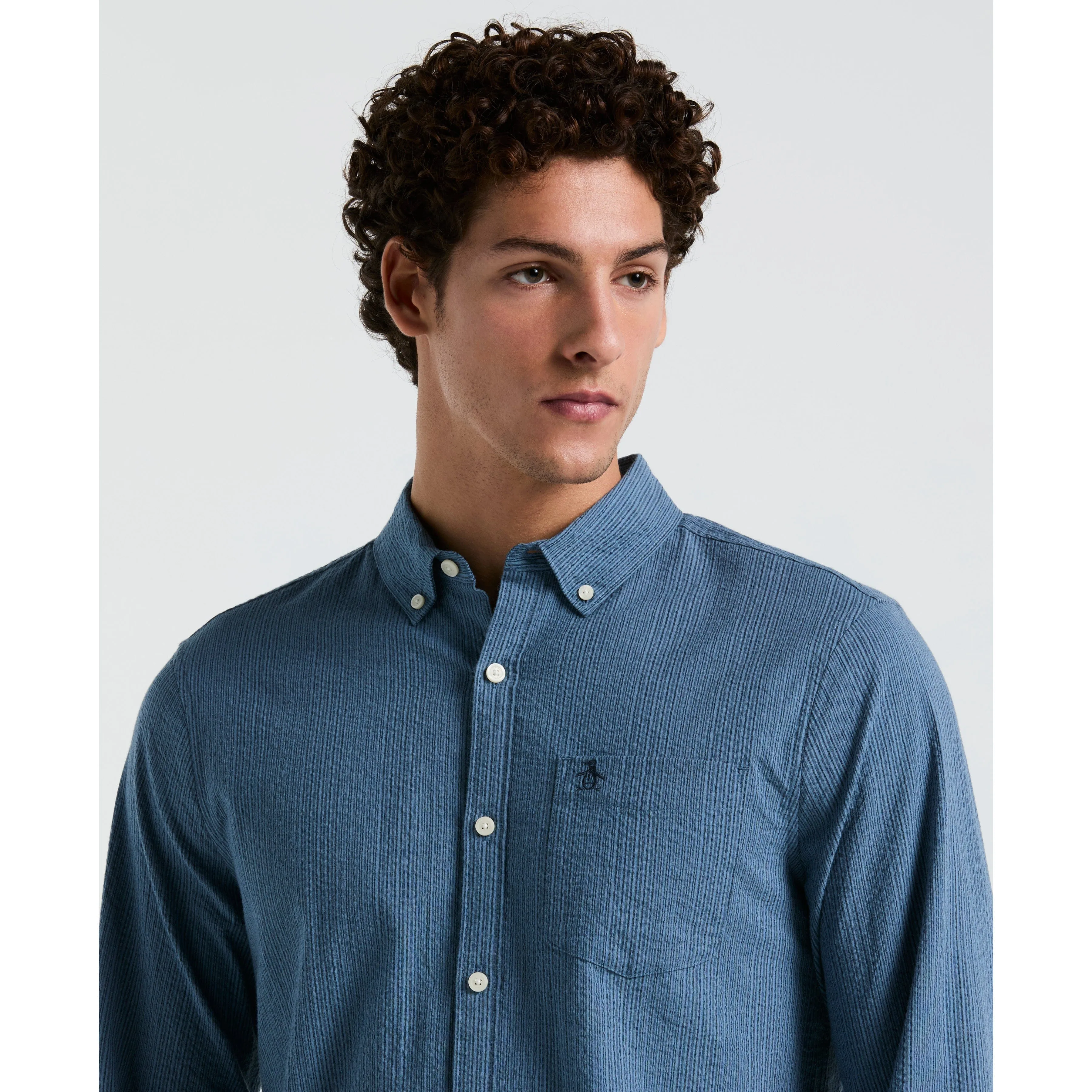 Seersucker Stripe Shirt sold by Original Penguin product image thumbnail 3