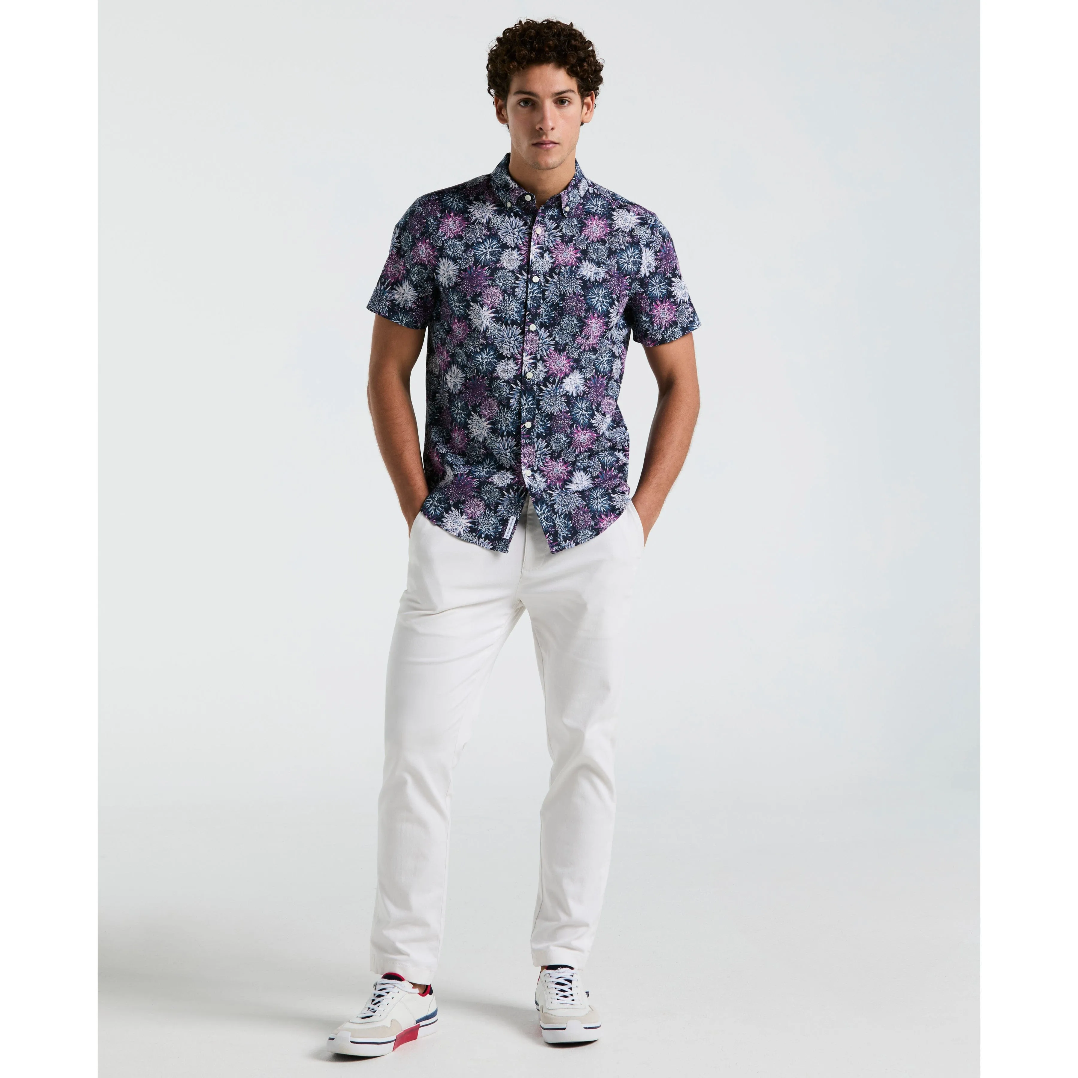 Linen All-Over Flowers Print Shirt sold by Original Penguin product image thumbnail 4