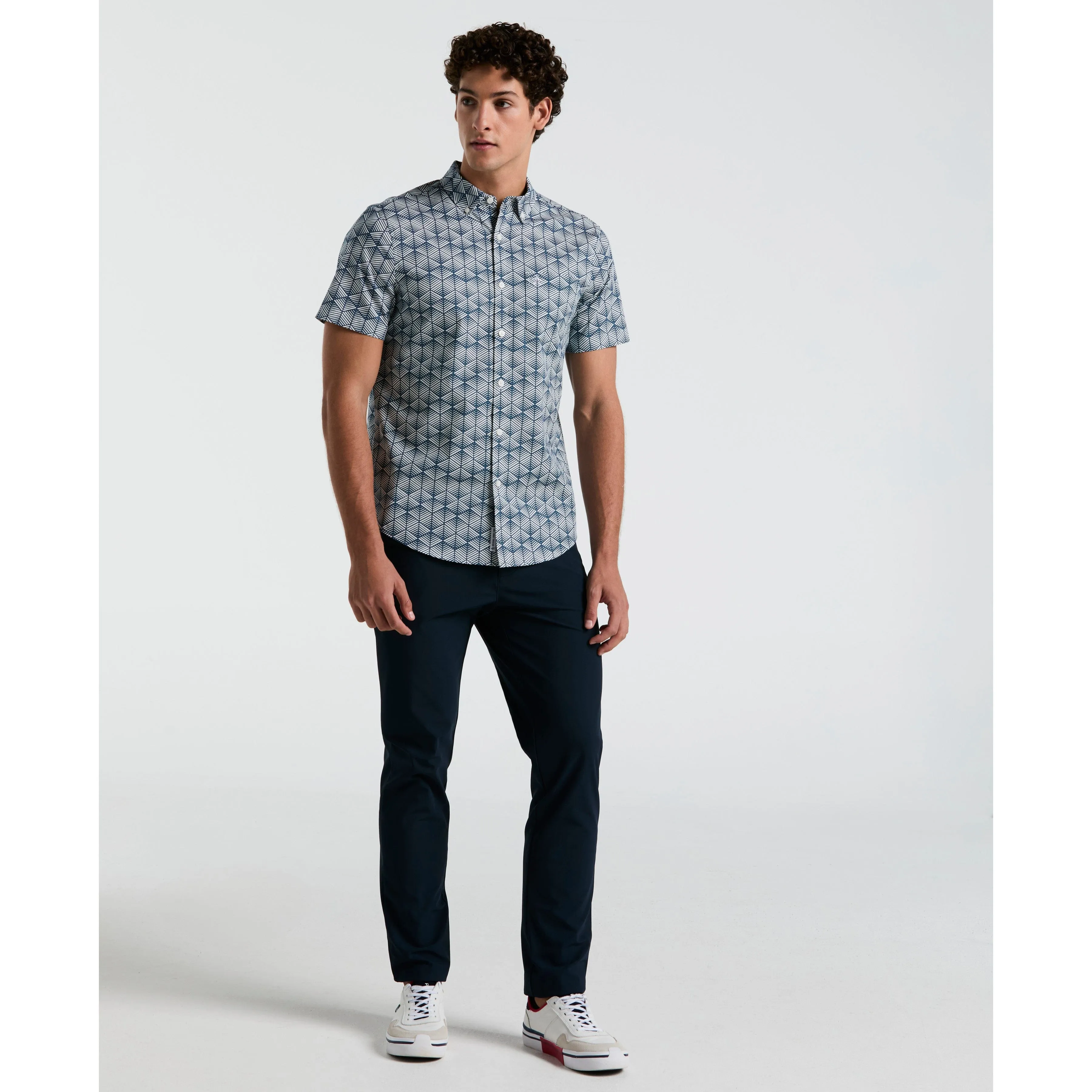 Poplin All-Over Geo Print Shirt sold by Original Penguin product image thumbnail 4