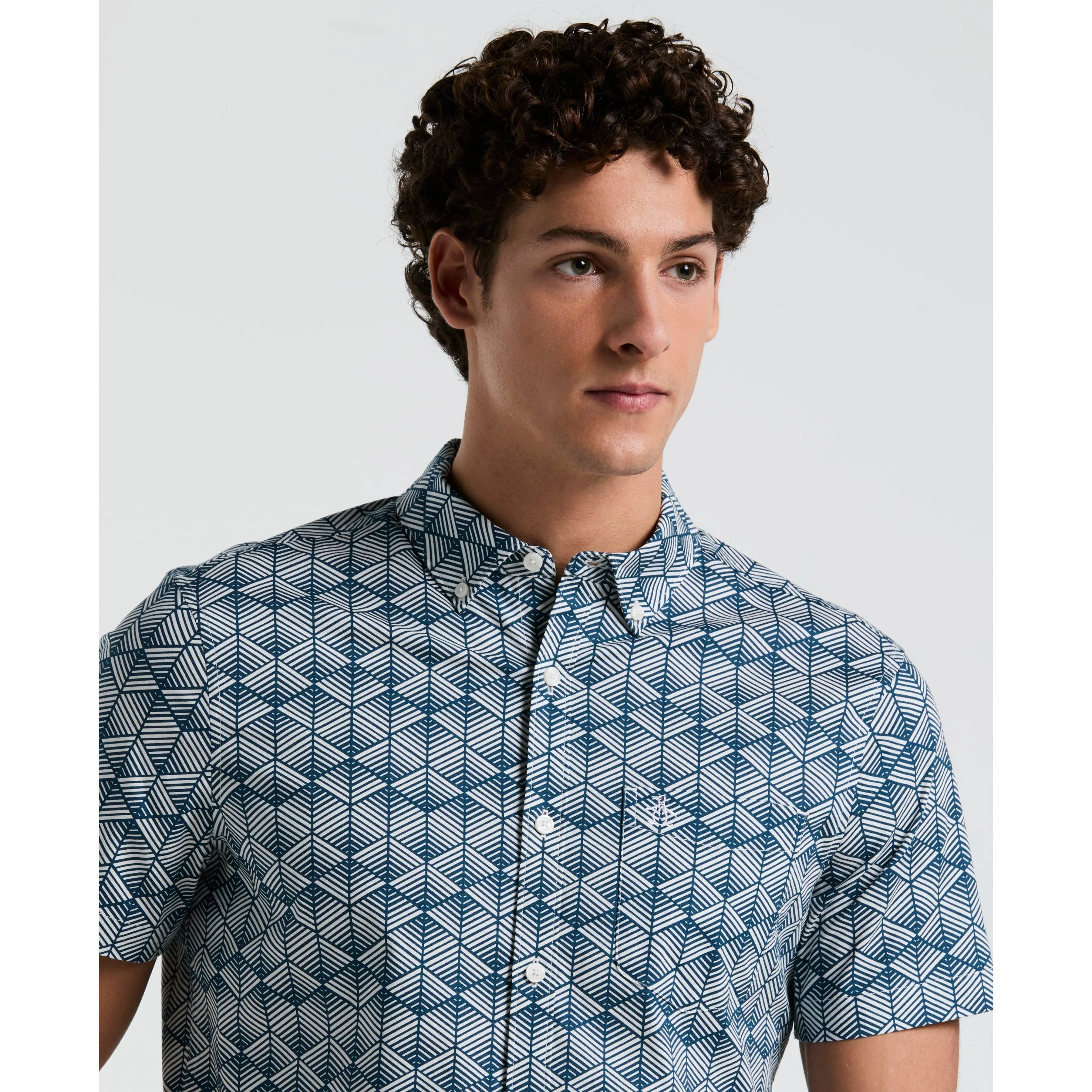 Poplin All-Over Geo Print Shirt sold by Original Penguin product image thumbnail 3