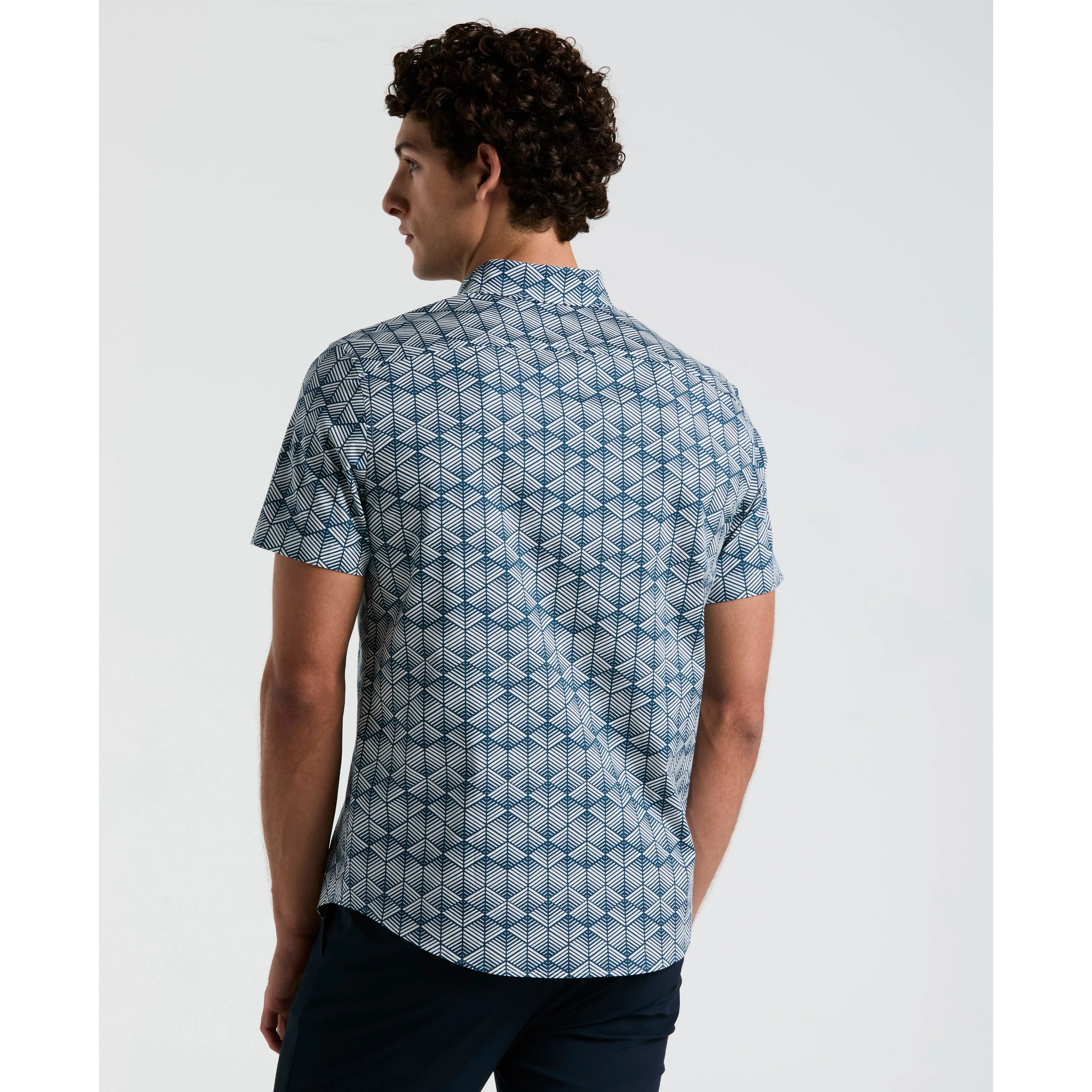 Poplin All-Over Geo Print Shirt sold by Original Penguin product image thumbnail 2