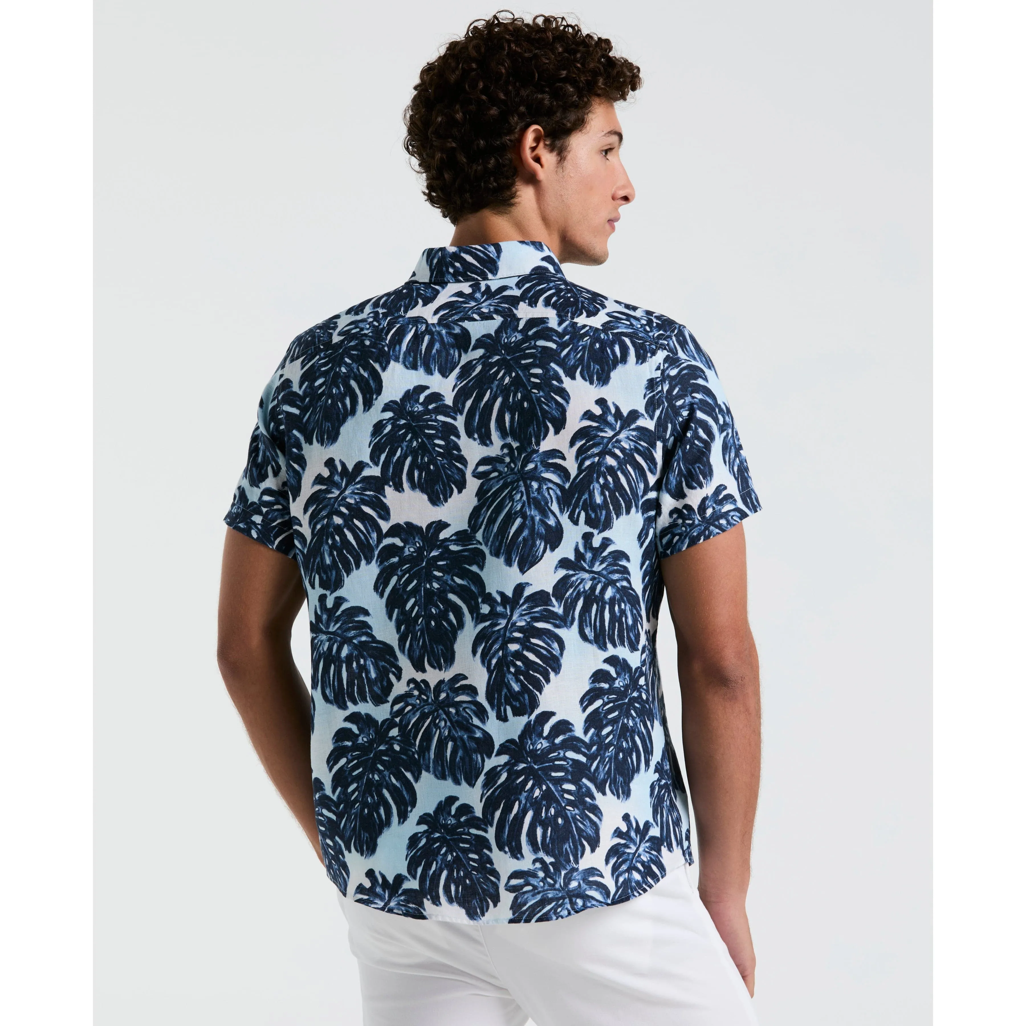 Linen Monstera Print Shirt sold by Original Penguin product image thumbnail 2