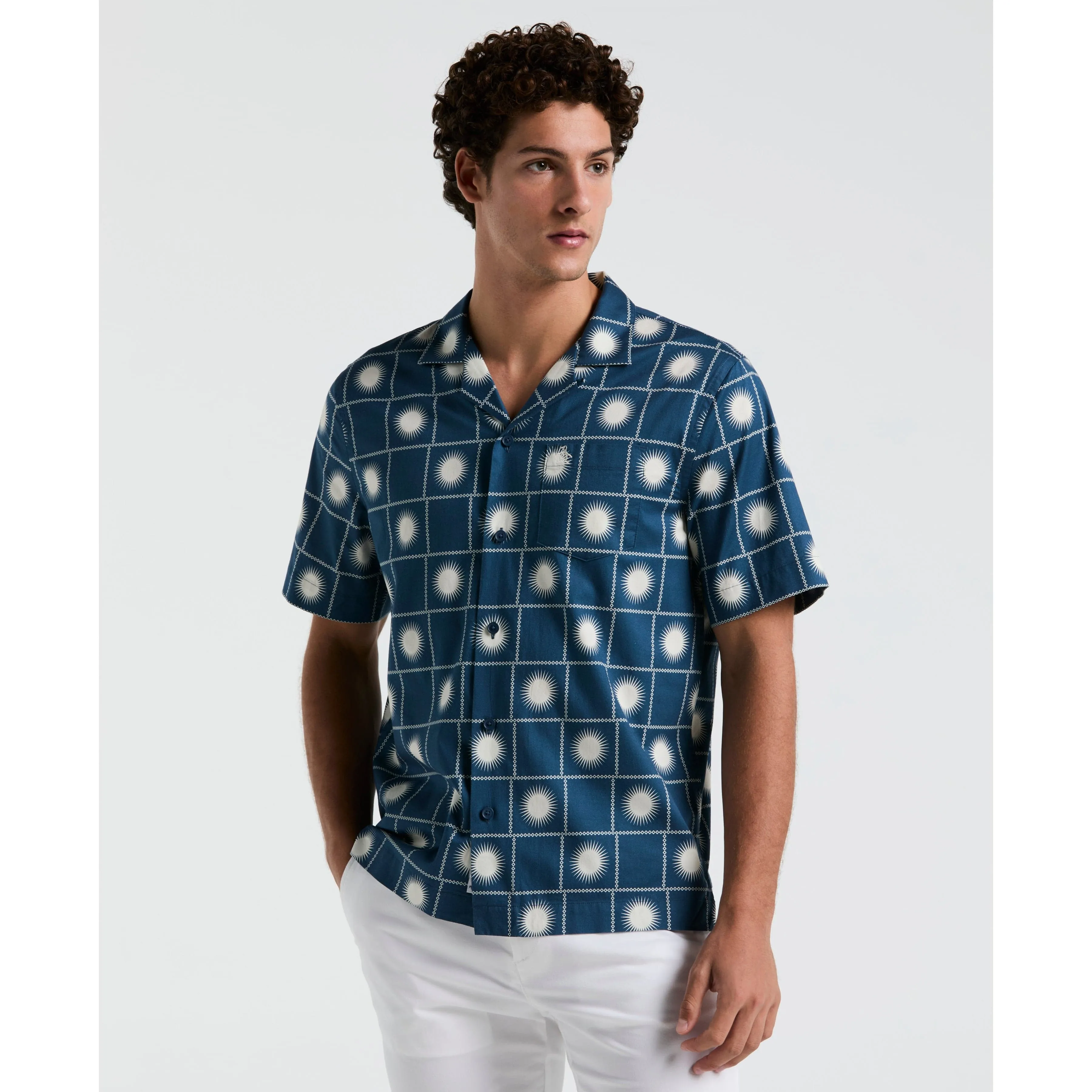 EcoVero™ Blend Sun Check Print Shirt sold by Original Penguin