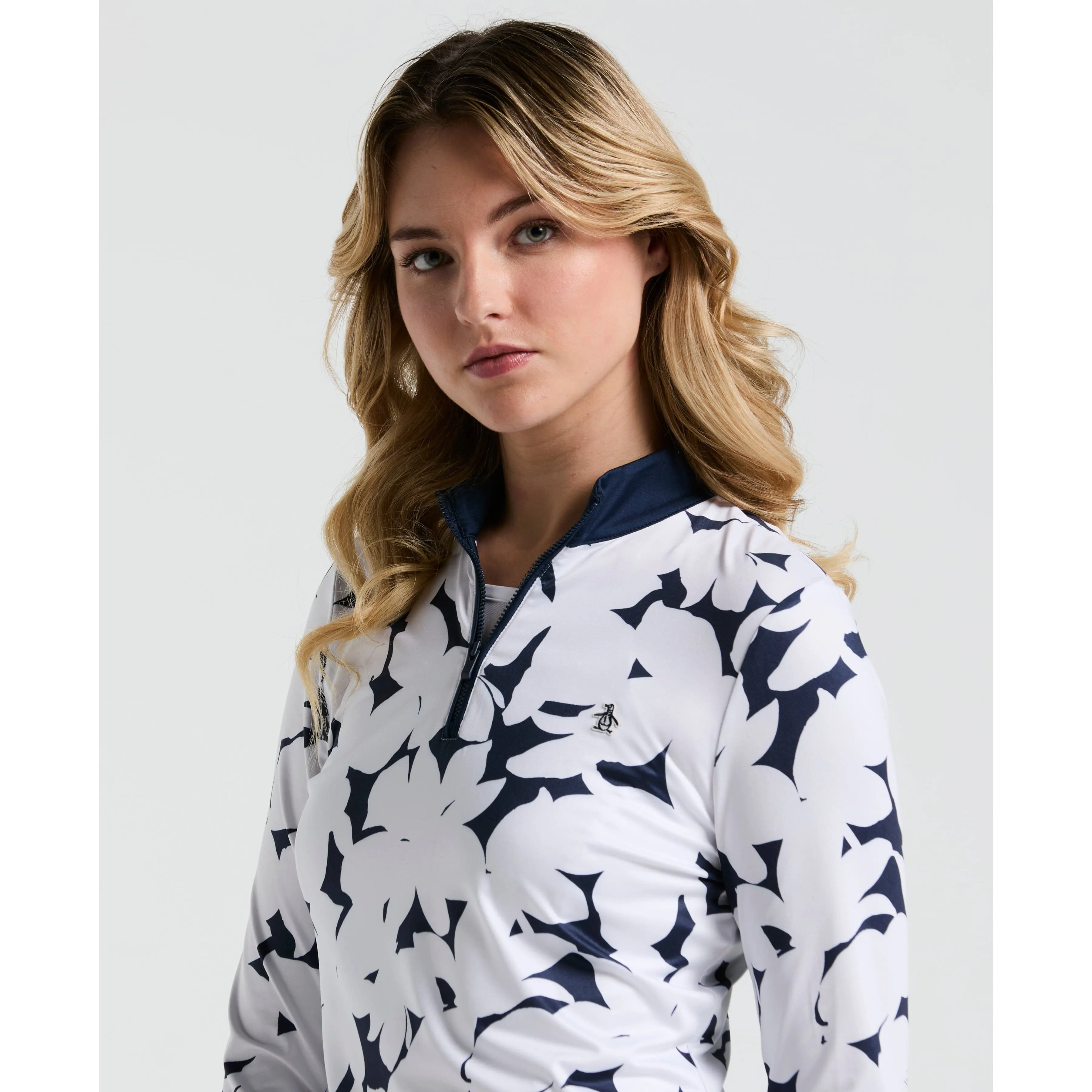Women's Riviera Floral Sun Protection Golf Shirt sold by Original Penguin product image thumbnail 3