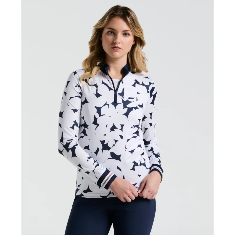 Women's Riviera Floral Sun Protection Golf Shirt sold by Original Penguin