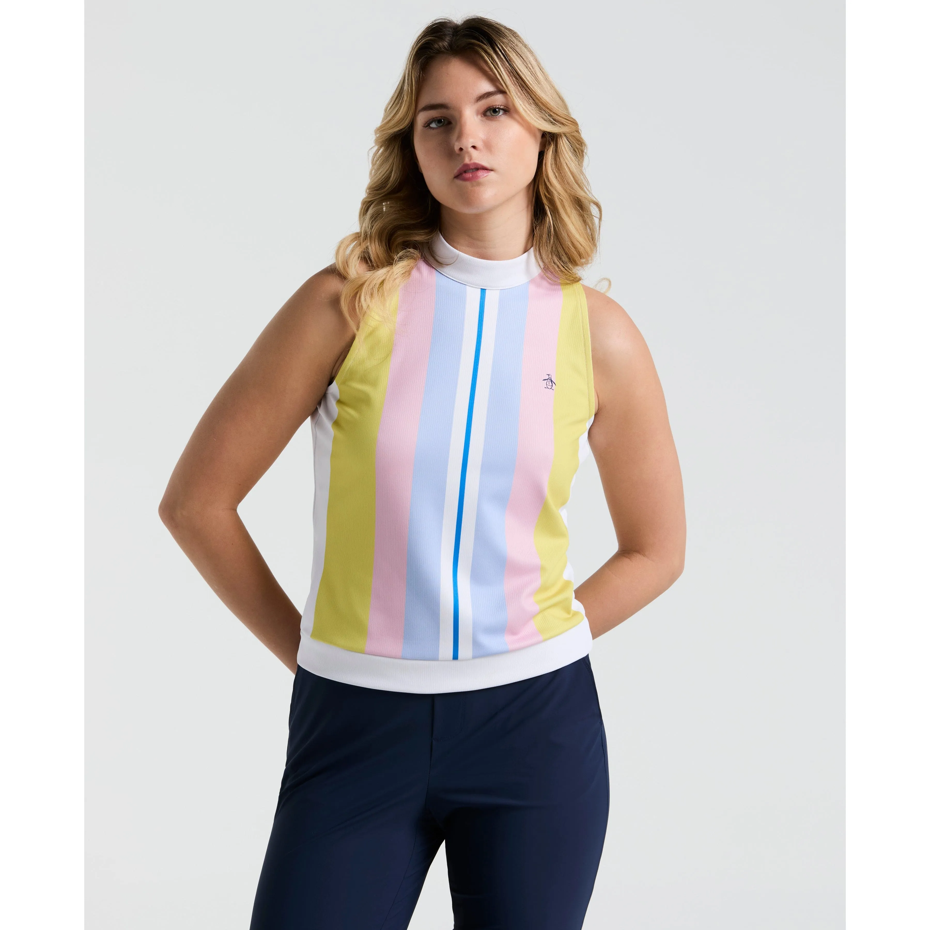 Women's Tennis Striped Ribbed Tank Top sold by Original Penguin