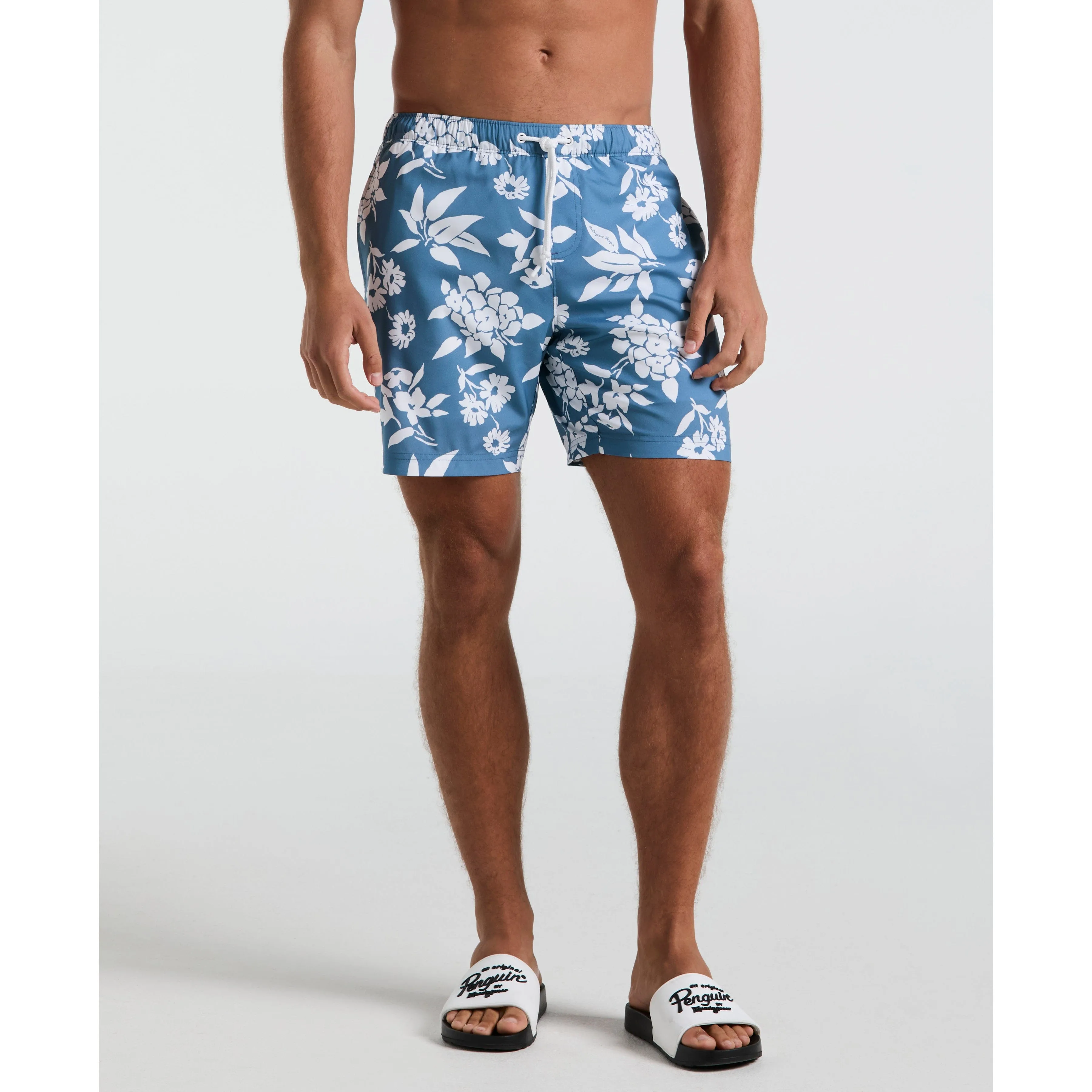 7" All-Over Palm Leaf Print Swim Short sold by Original Penguin