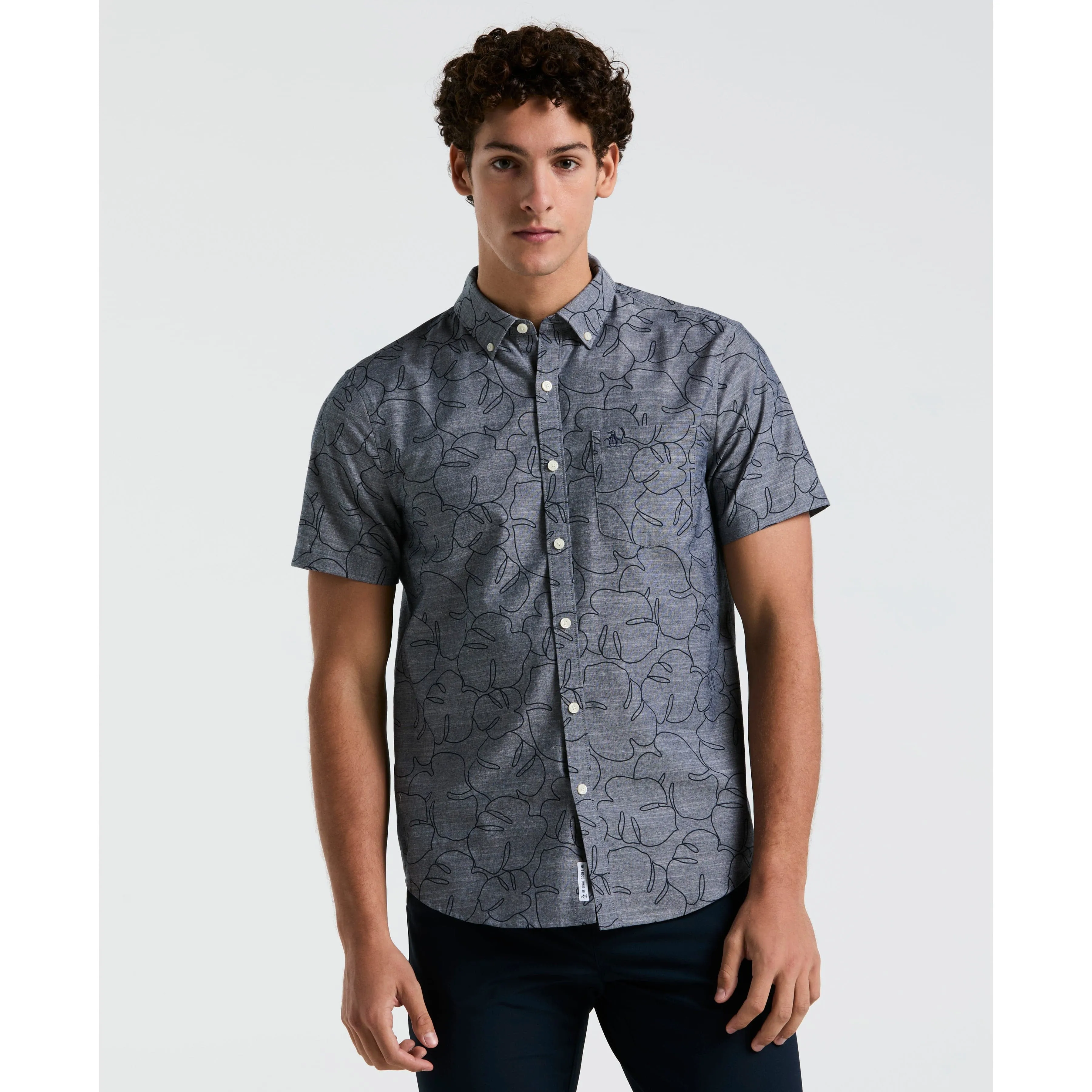 Chambray All-Over Palms Print Shirt sold by Original Penguin