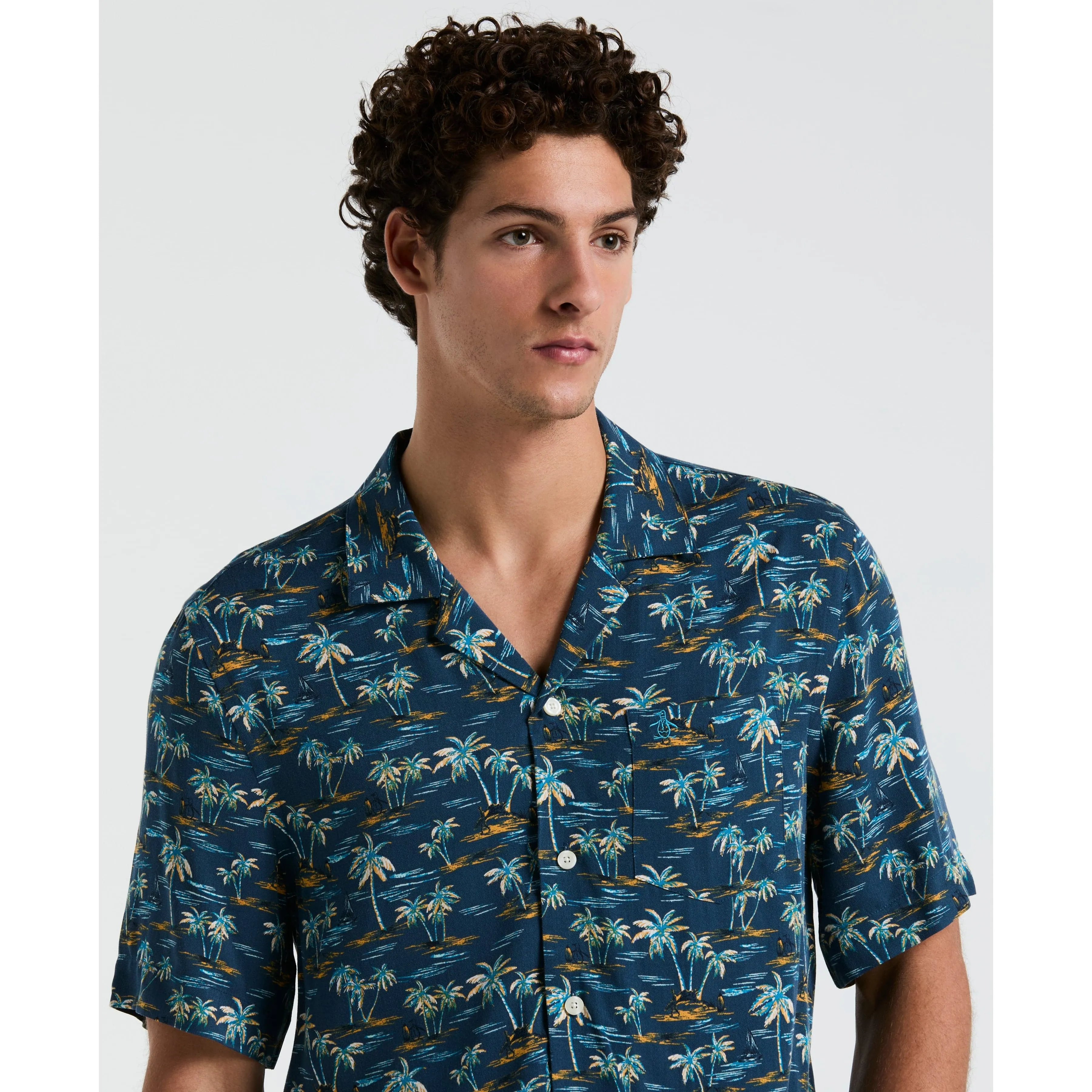 All-Over Beach Palms Print Shirt sold by Original Penguin product image thumbnail 3