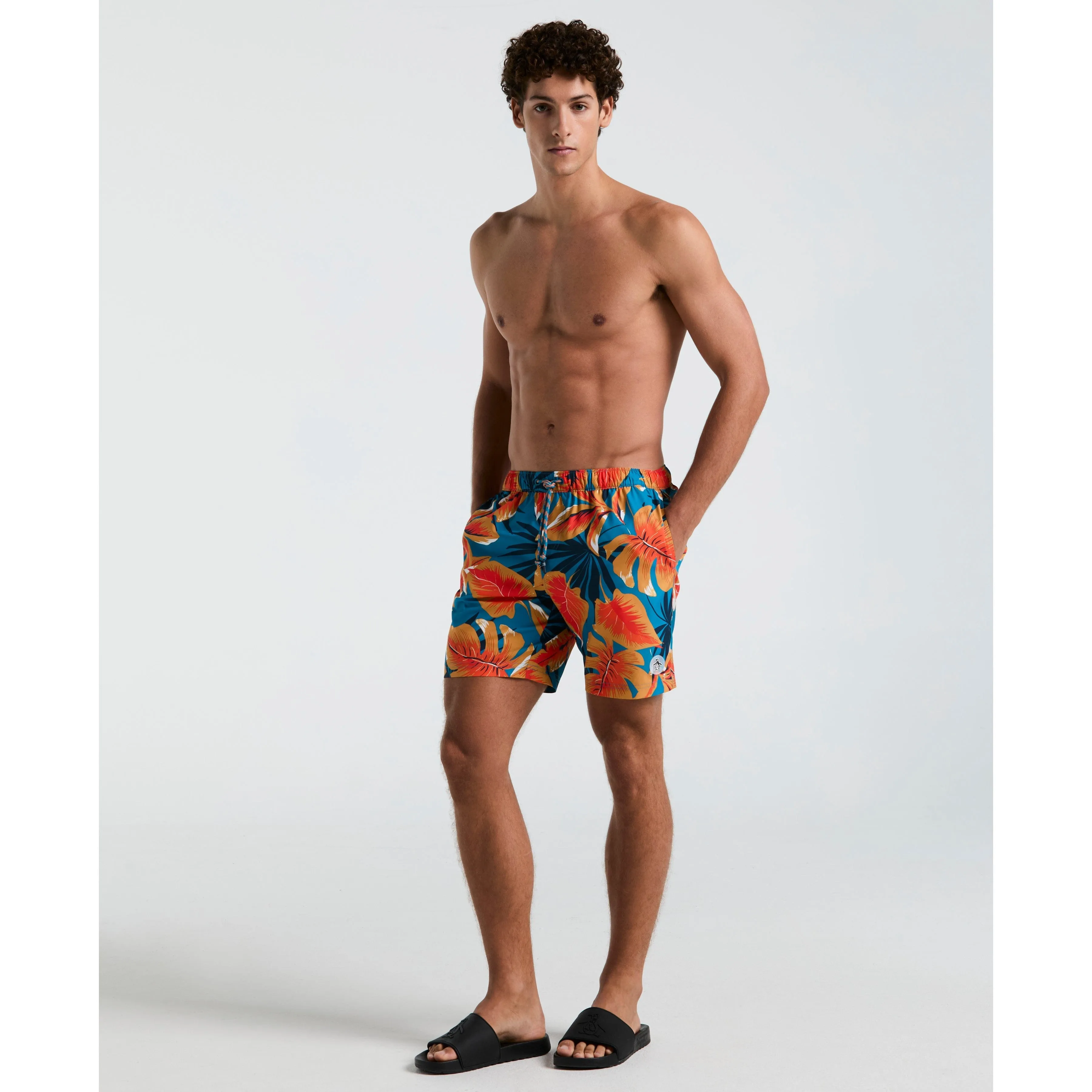 7" Tropical Leaf Print Swim Short sold by Original Penguin product image thumbnail 4