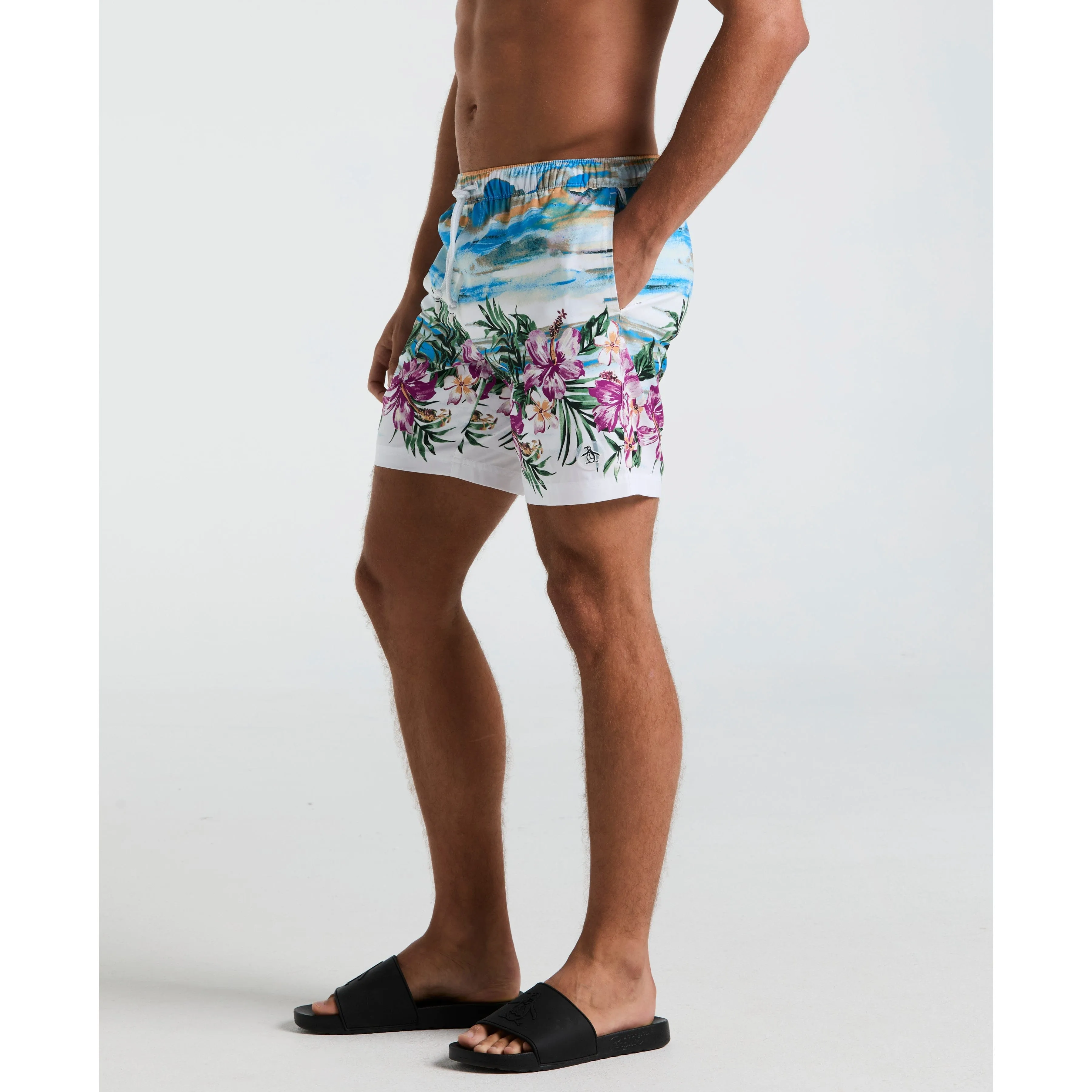 7" Hibiscus Scene Print Swim Short sold by Original Penguin product image thumbnail 3