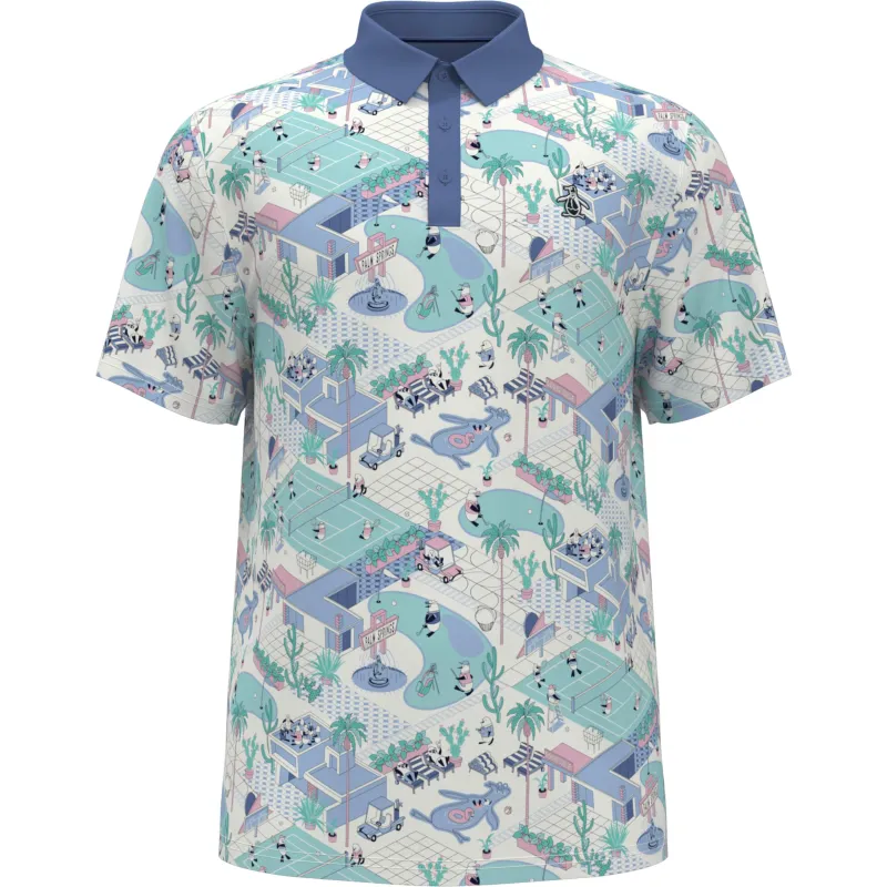 All-Over Palm Springs Print Golf Polo sold by Original Penguin