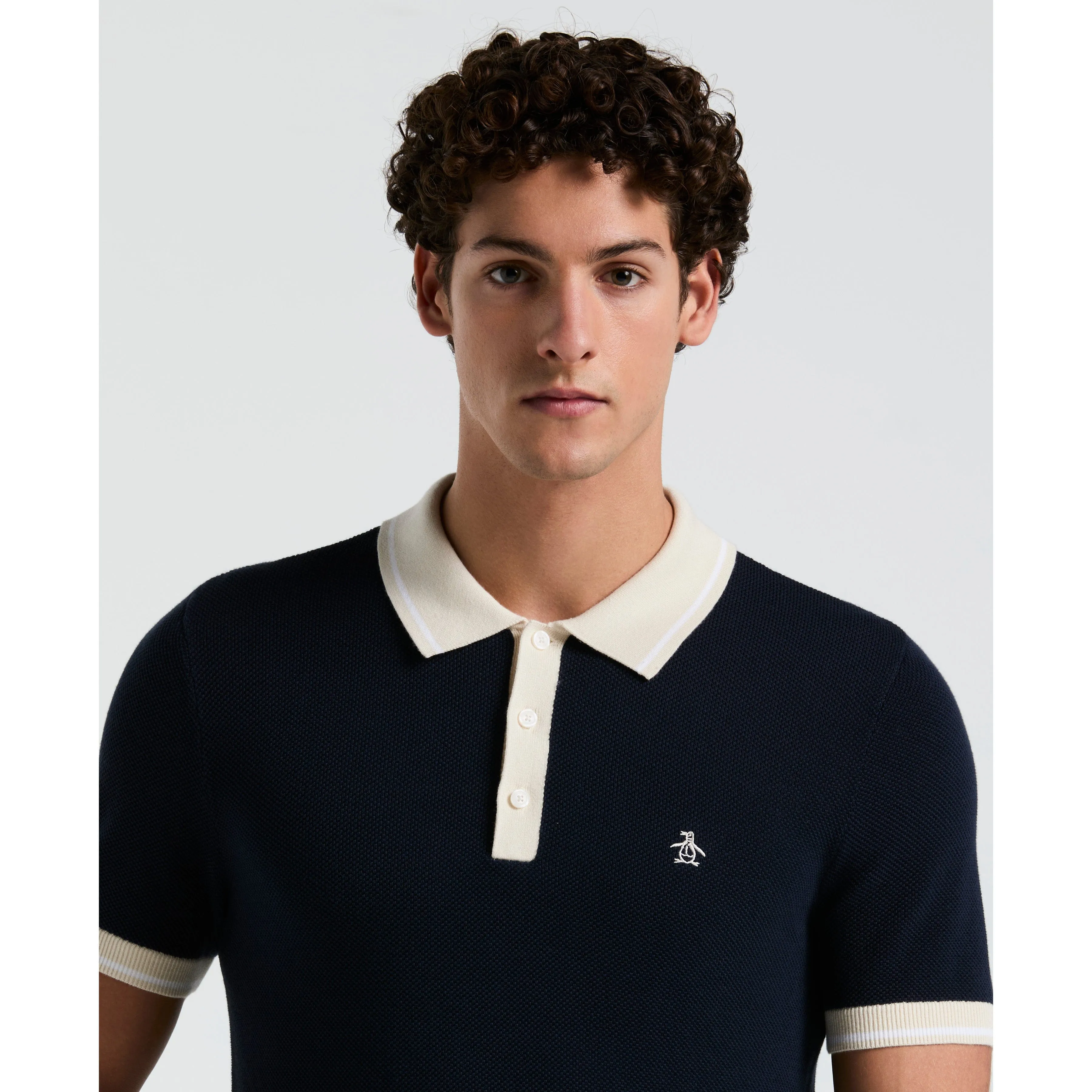 Cotton Honeycomb Sweater Polo sold by Original Penguin product image thumbnail 3