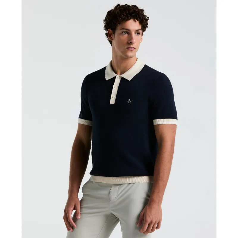 Cotton Honeycomb Sweater Polo sold by Original Penguin