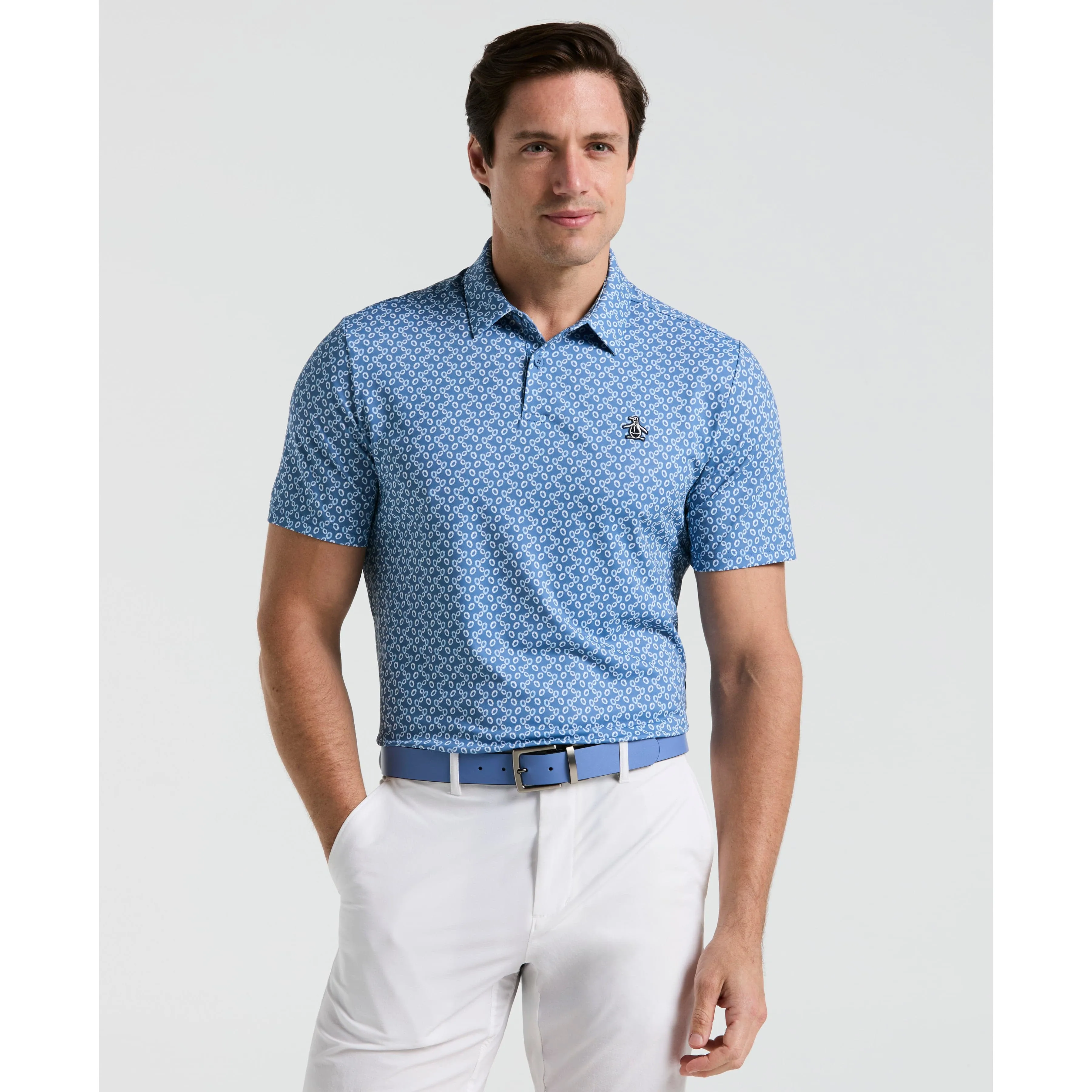 All-Over Lifesaver Print Golf Polo sold by Original Penguin