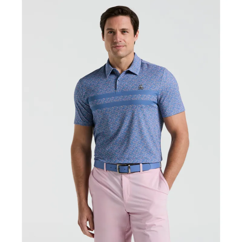 Engineered Novelty Stripe Printed Golf Polo sold by Original Penguin