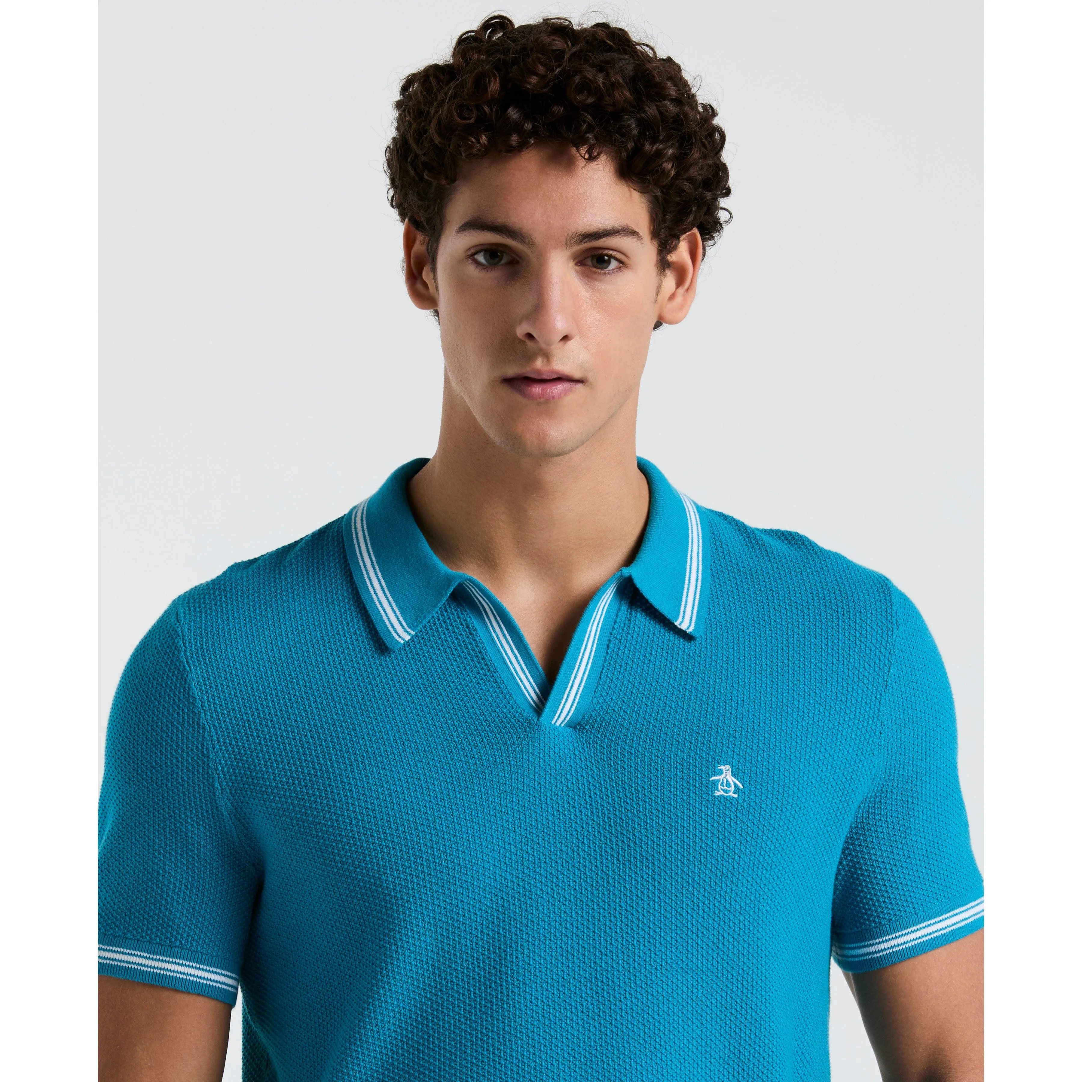 Textured Johnny Collar Sweater Polo sold by Original Penguin product image thumbnail 3