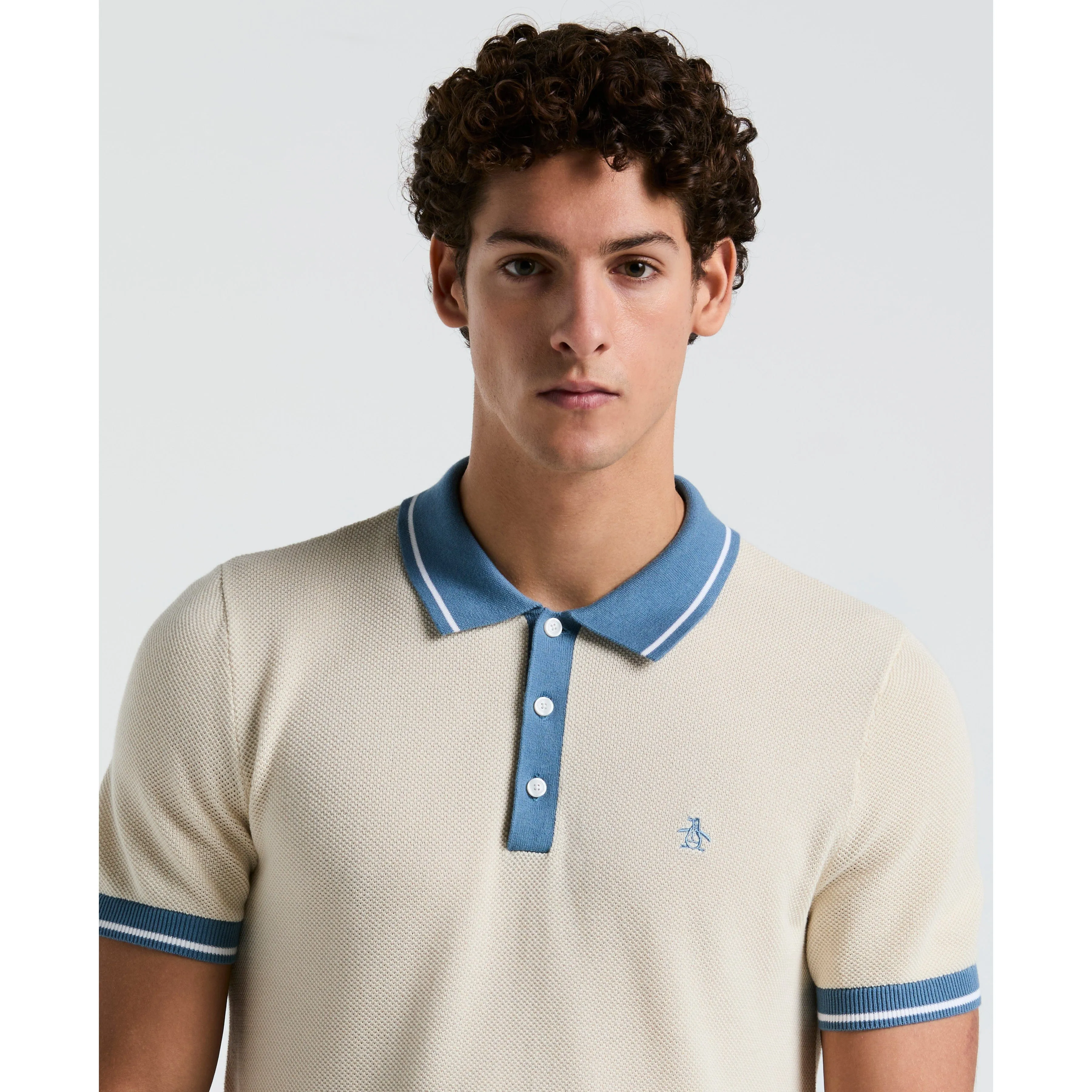 Cotton Honeycomb Sweater Polo sold by Original Penguin product image thumbnail 3