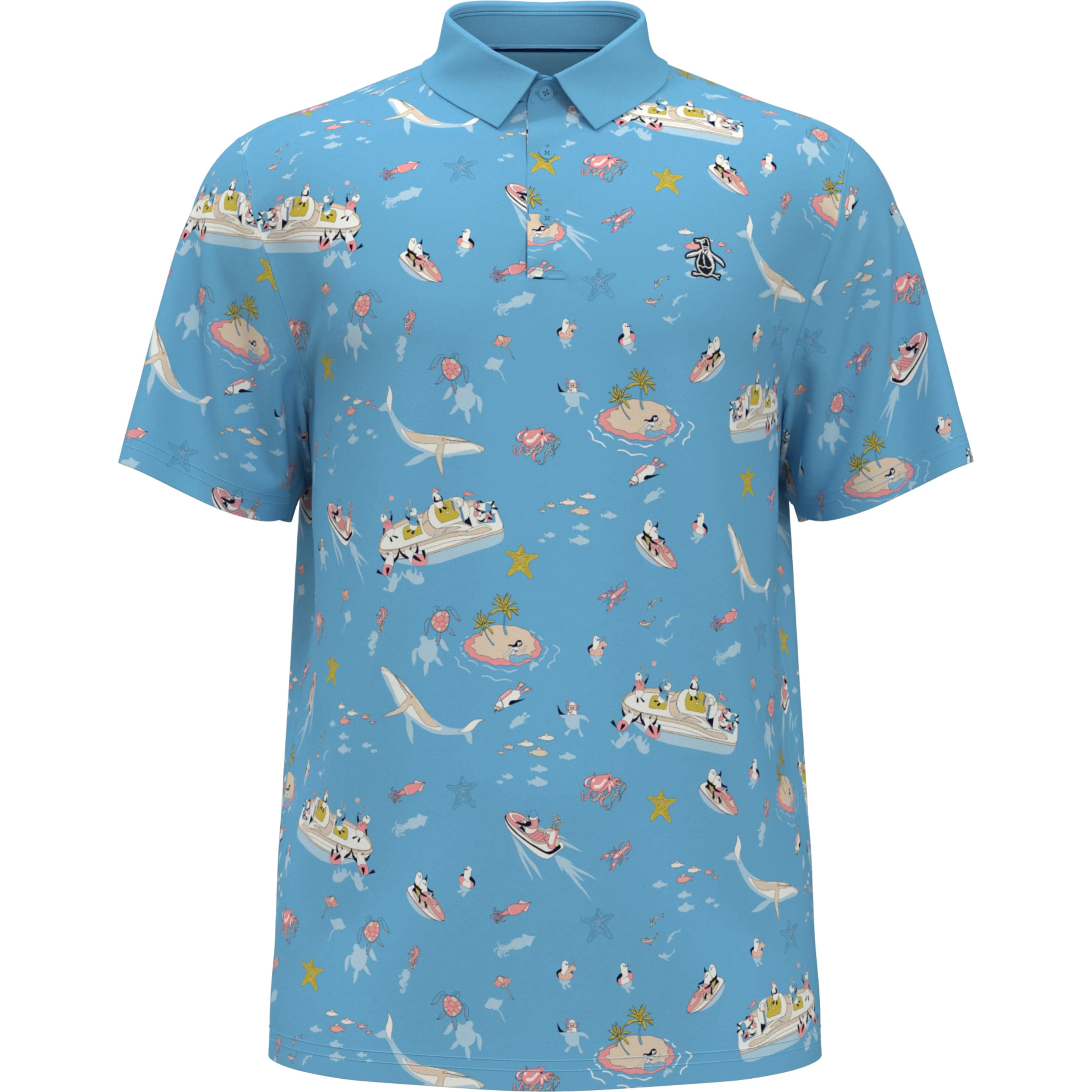 Pete 'N The Boat Print Golf Polo sold by Original Penguin