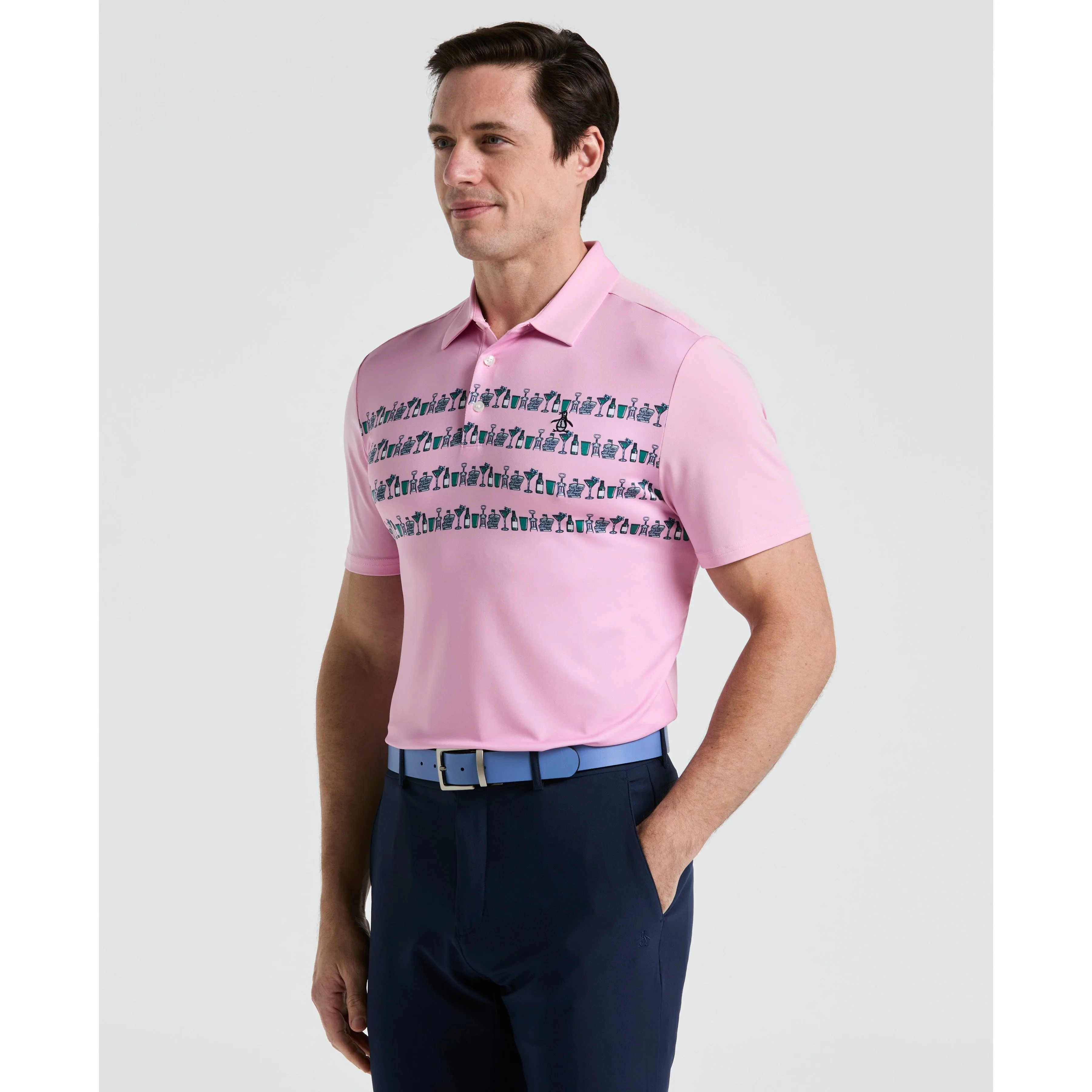Engineered Cocktail Novelty Golf Polo sold by Original Penguin