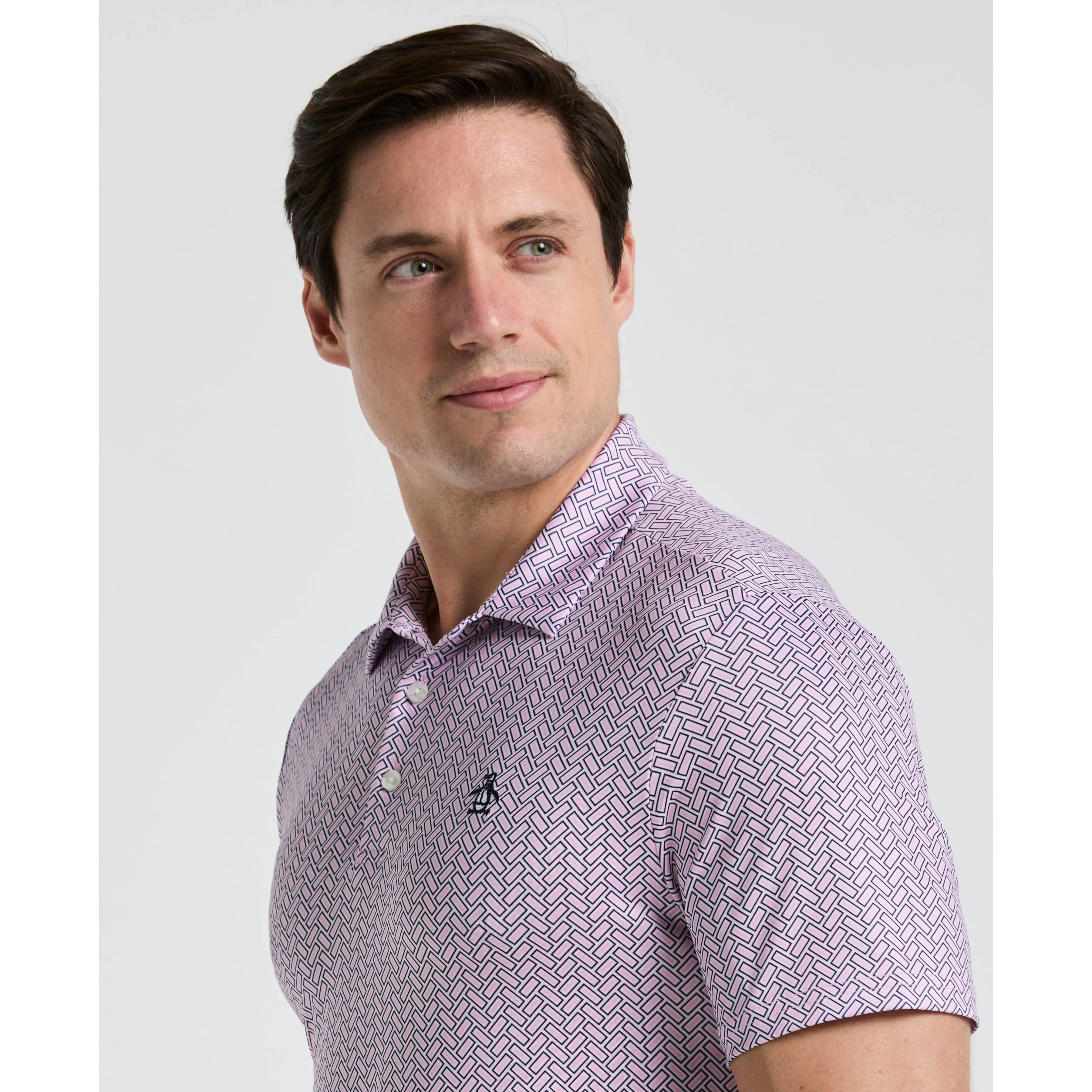 Heritage Herringbone Print Golf Polo sold by Original Penguin product image thumbnail 3