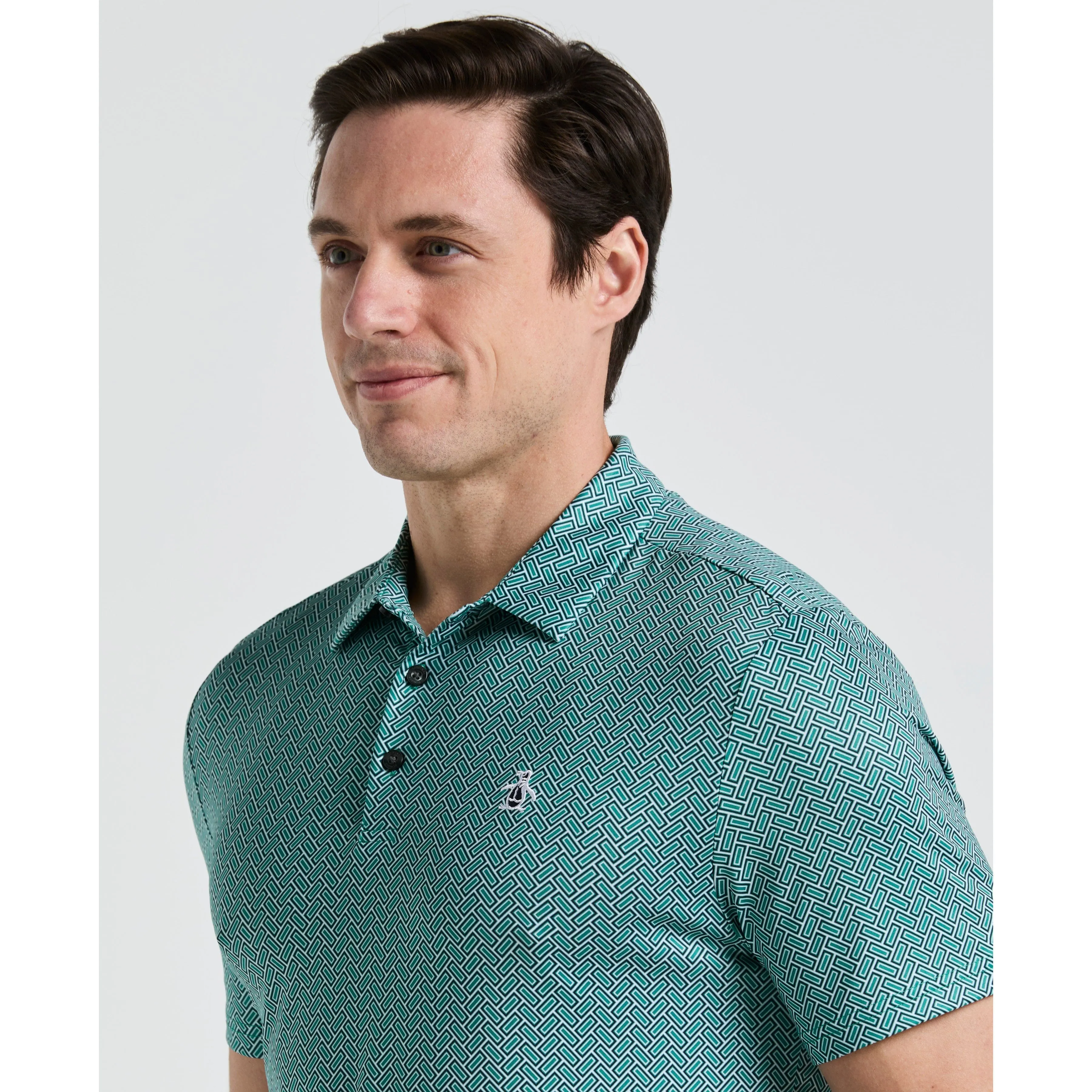 Heritage Herringbone Print Golf Polo sold by Original Penguin product image thumbnail 3