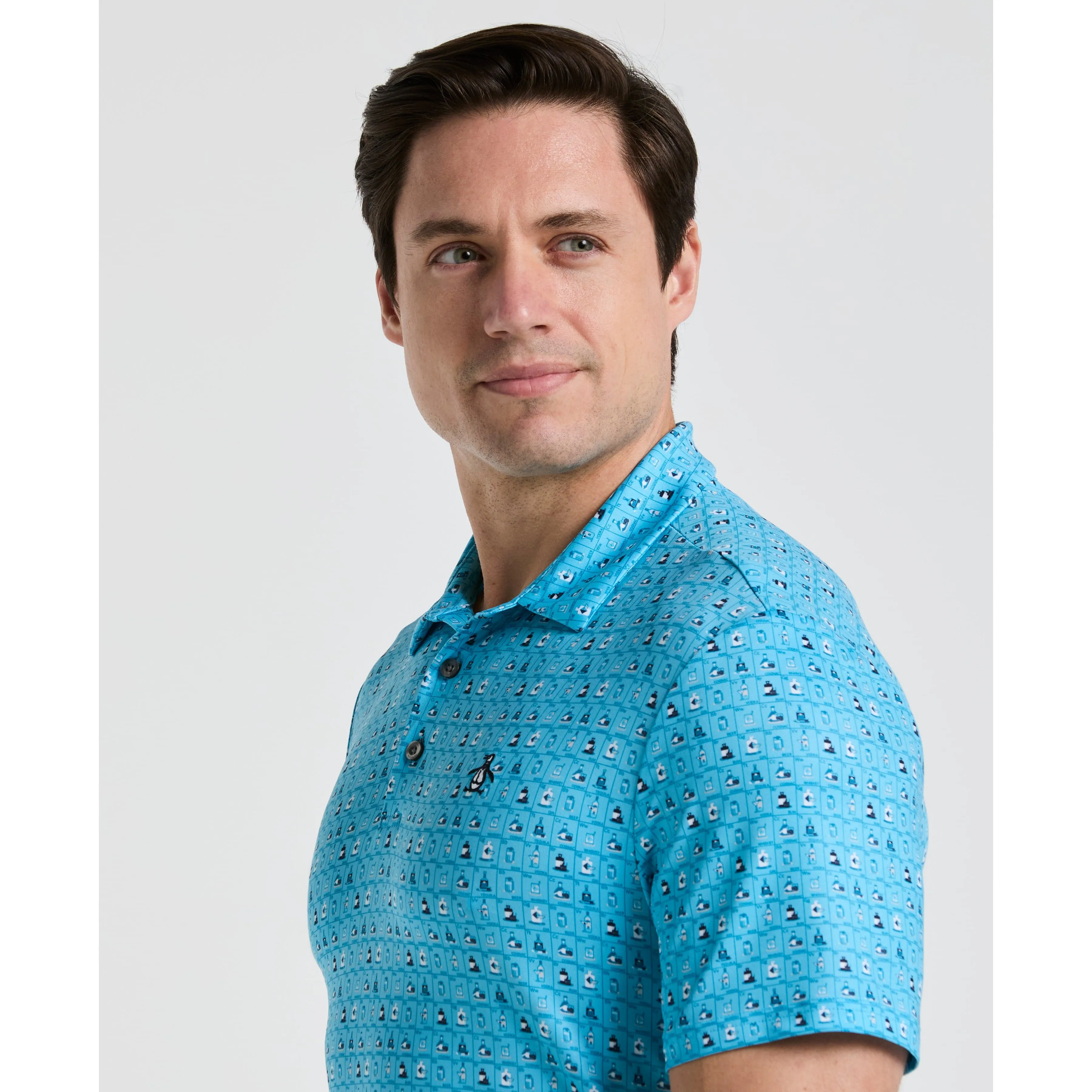 19th Hole Windowpane Print Golf Polo sold by Original Penguin product image thumbnail 3