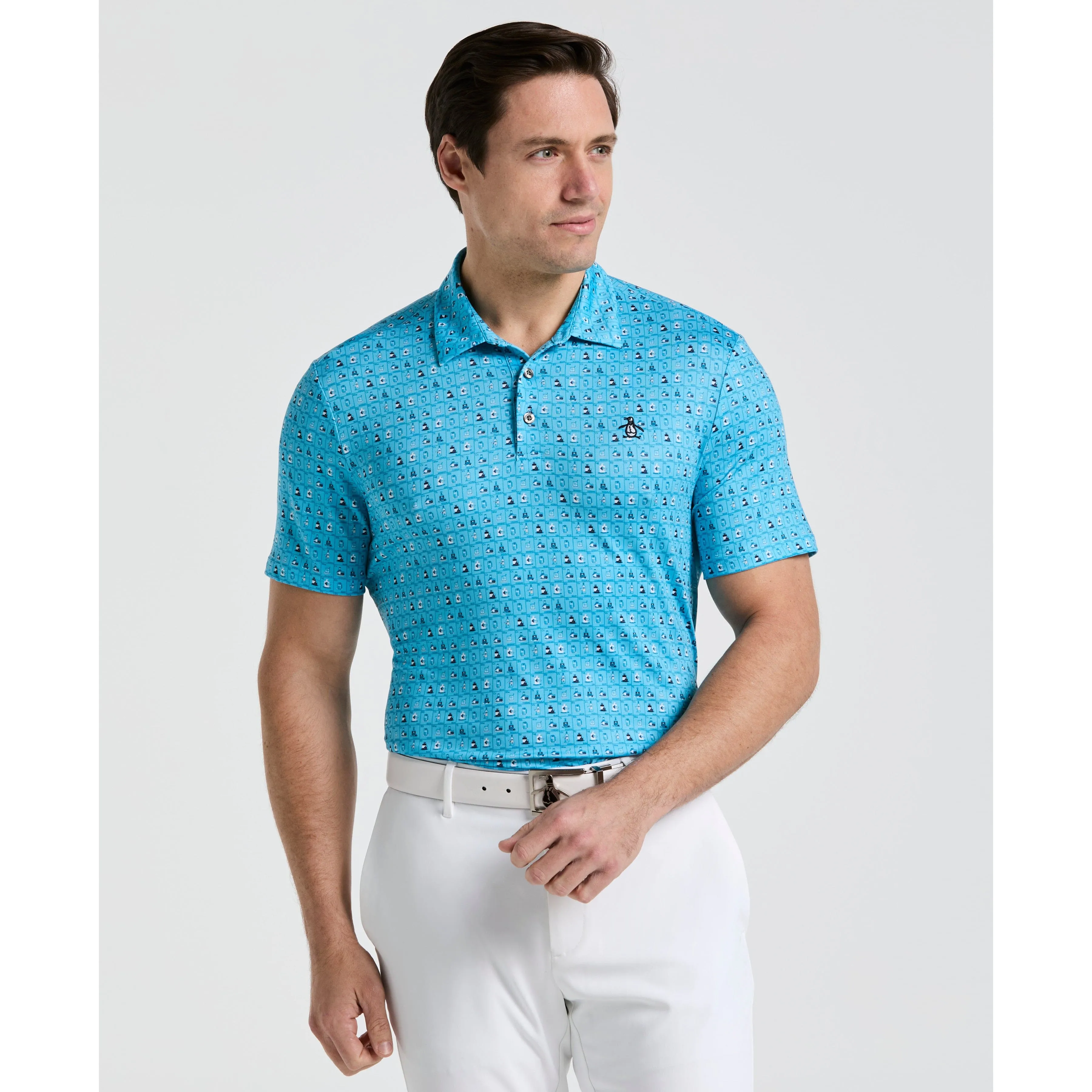 19th Hole Windowpane Print Golf Polo sold by Original Penguin