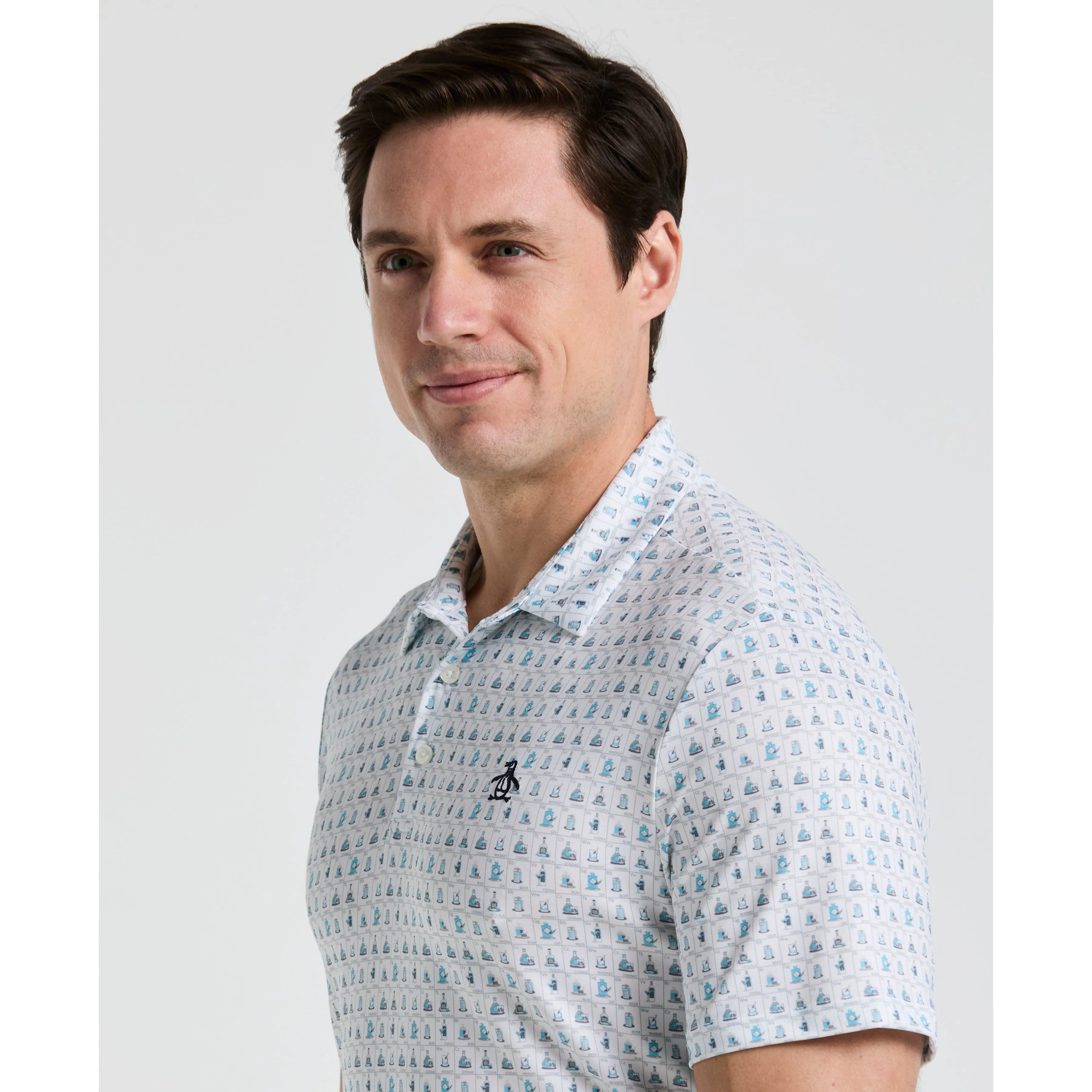 19th Hole Windowpane Print Golf Polo sold by Original Penguin product image thumbnail 3