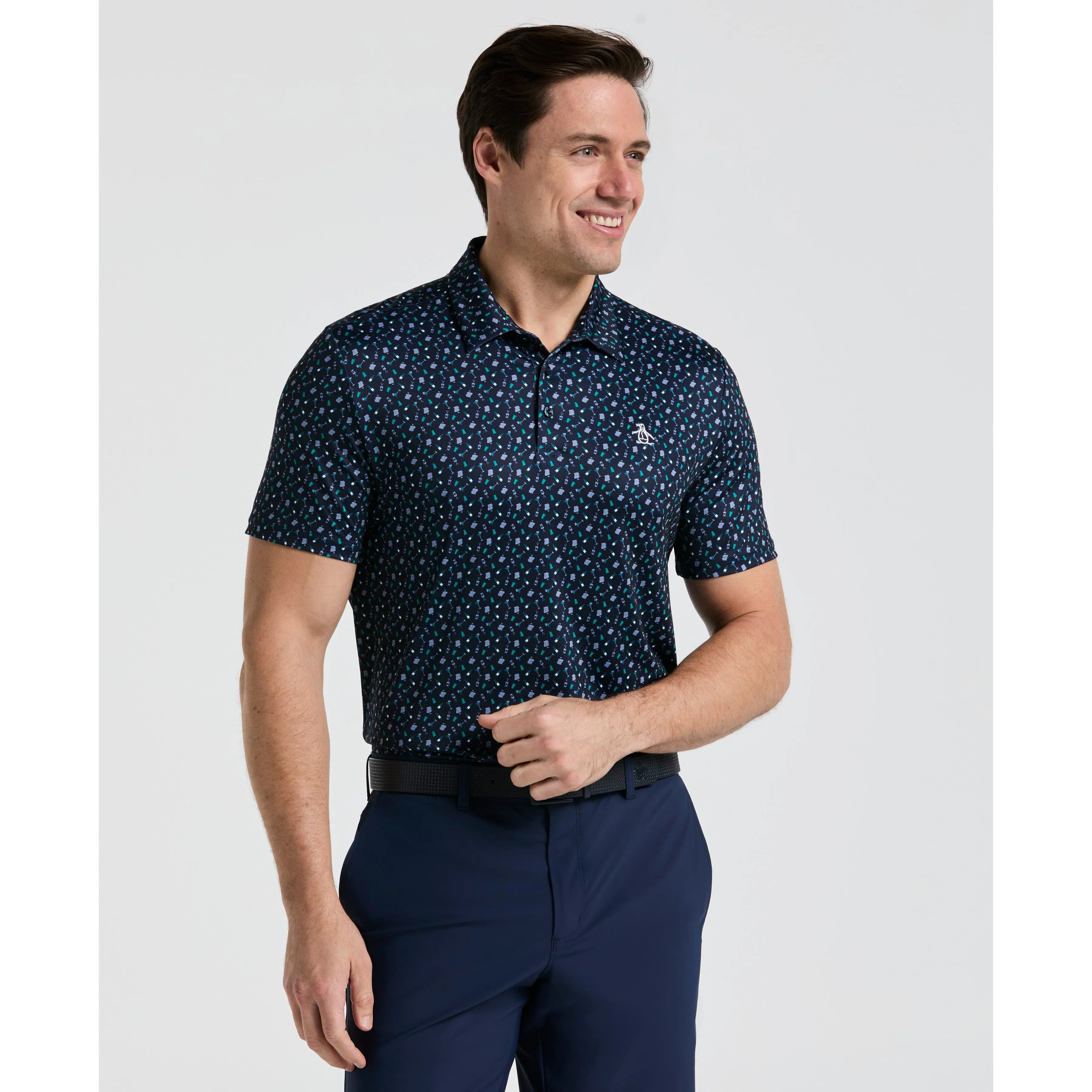 Augusta Menu Print Golf Polo sold by Original Penguin