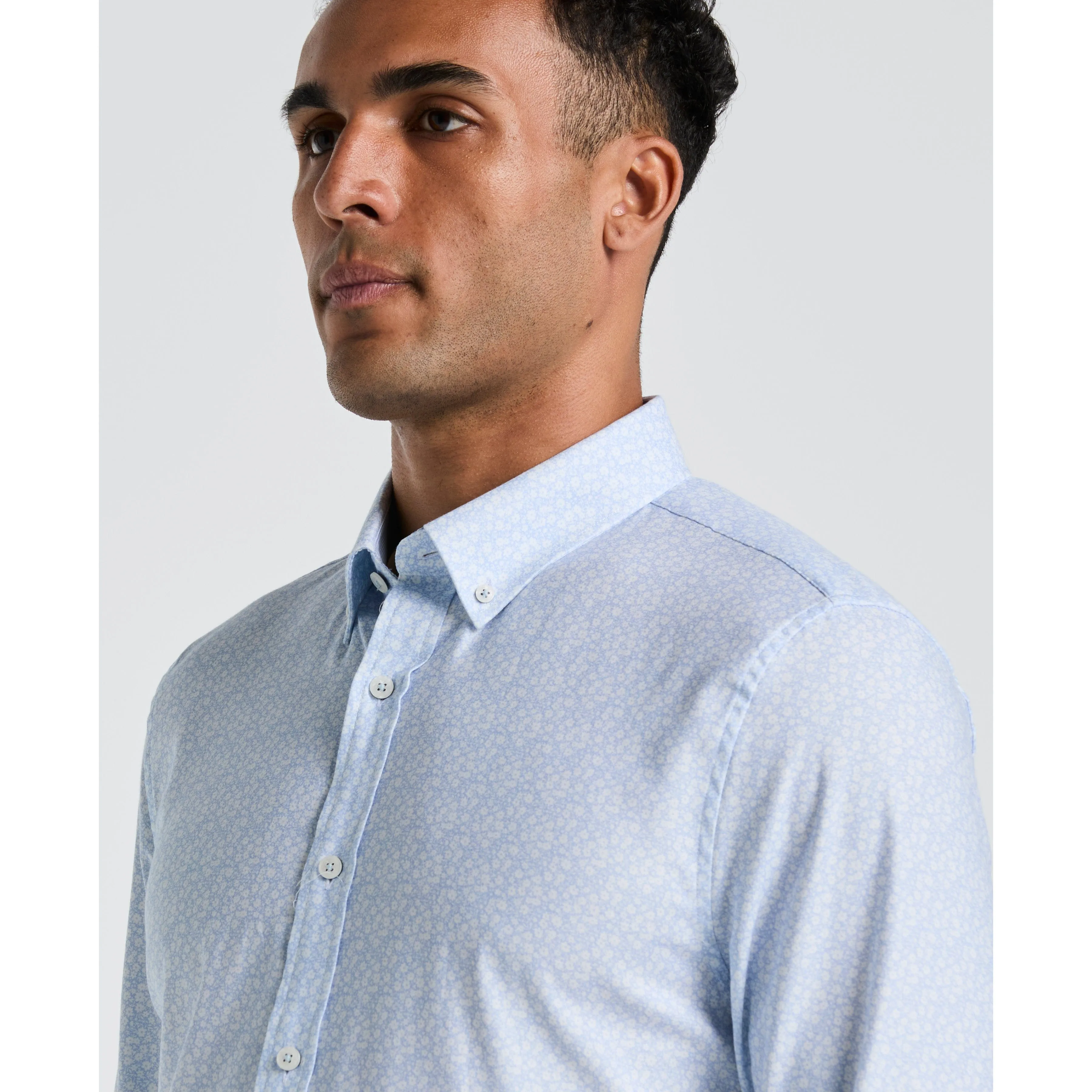 Micro Flower Fields Print Dress Shirt sold by Original Penguin product image thumbnail 3