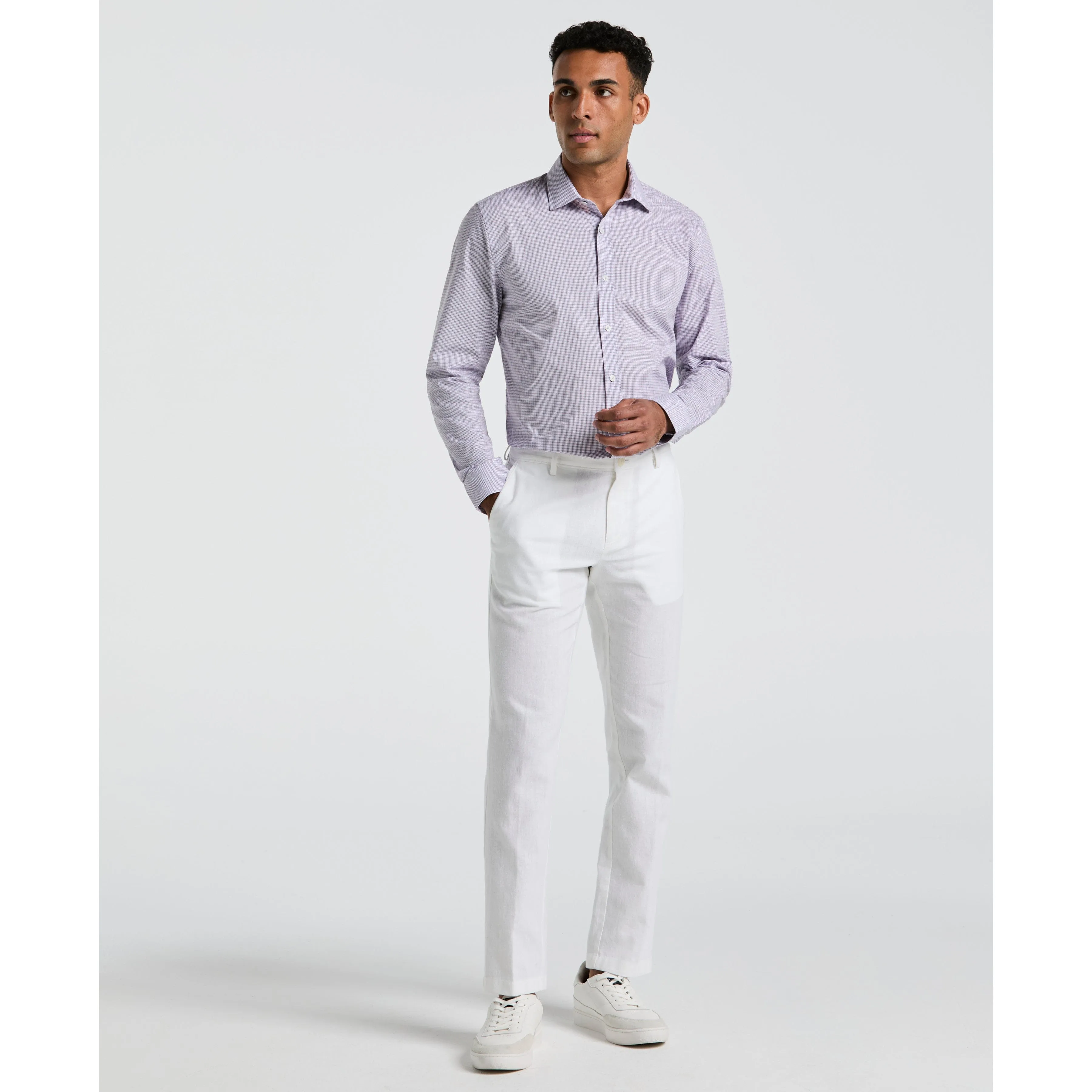 Plum Mini Check Print Dress Shirt sold by Original Penguin product image thumbnail 4