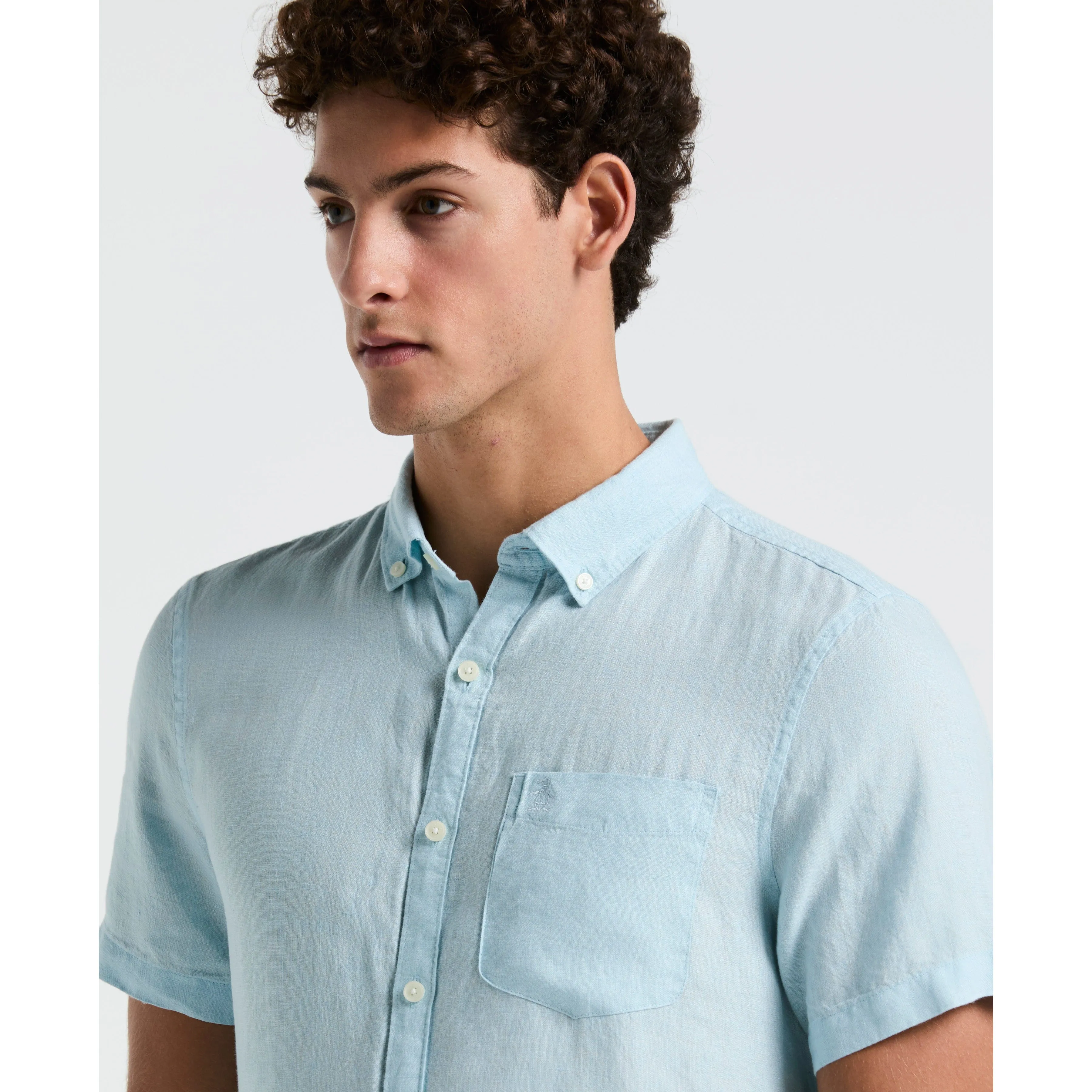 Linen Button-Down Shirt sold by Original Penguin product image thumbnail 3