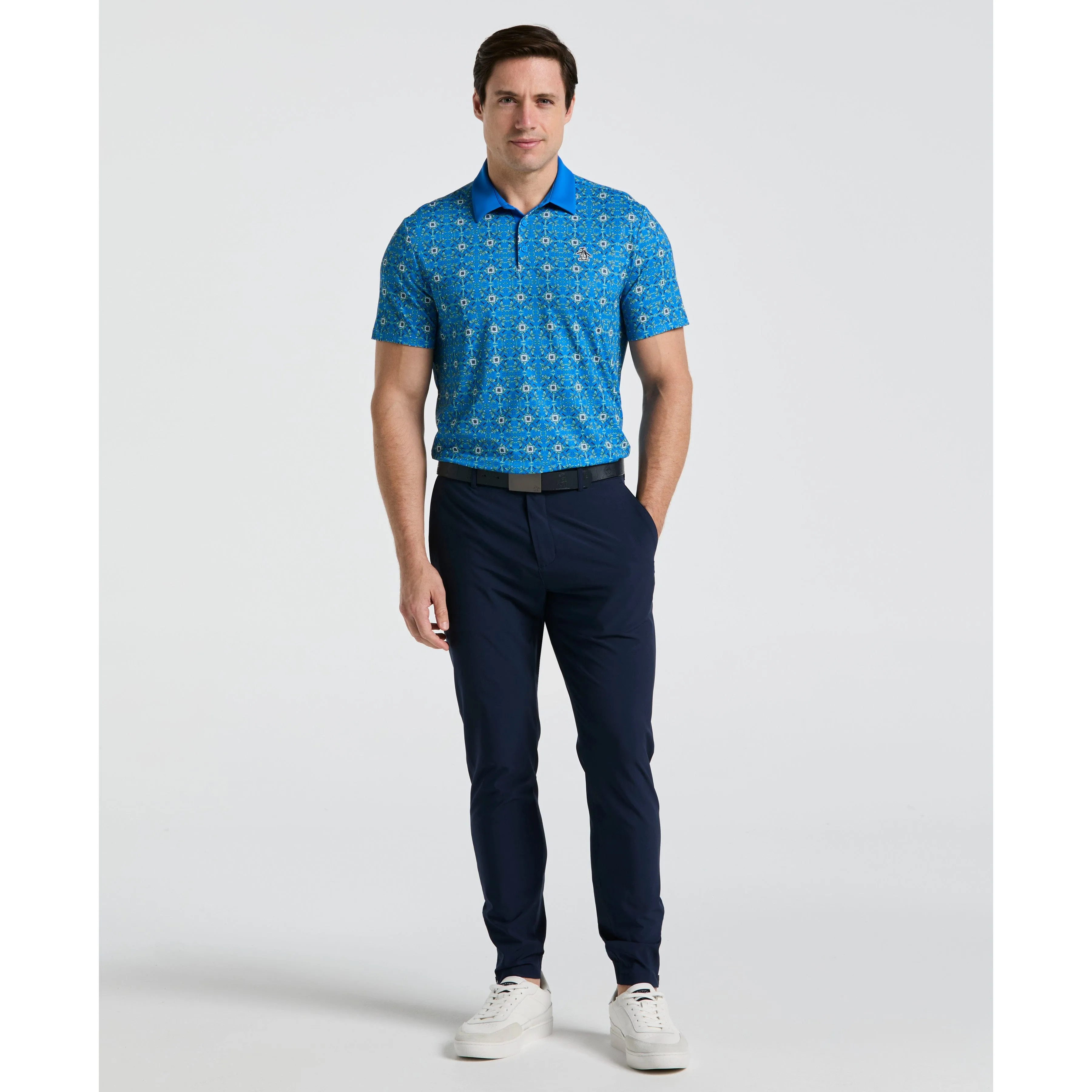 All-Over Cocktail Windowpane Printed Golf Polo sold by Original Penguin product image thumbnail 4