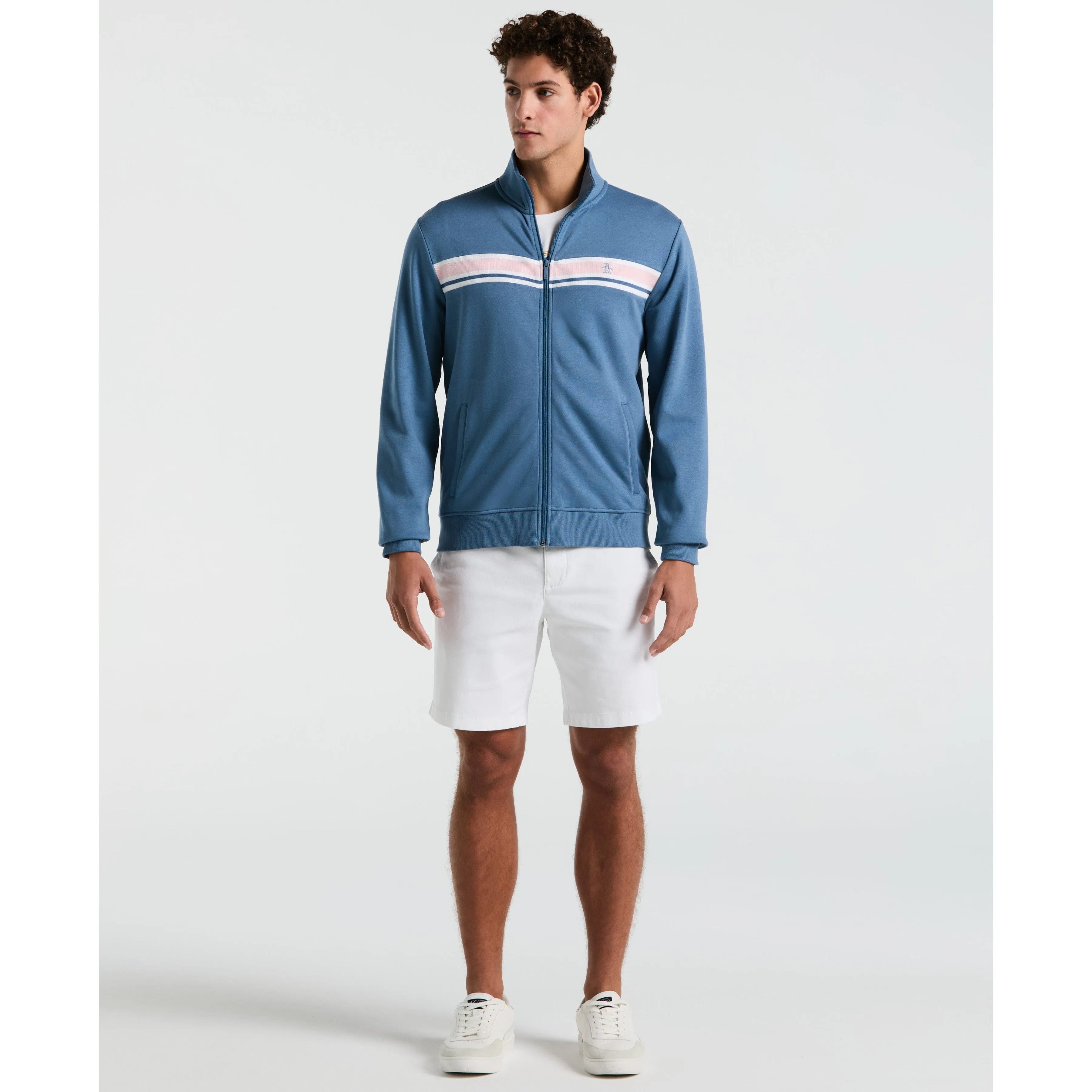 Chest Stripe Fleece Track Jacket sold by Original Penguin product image thumbnail 2