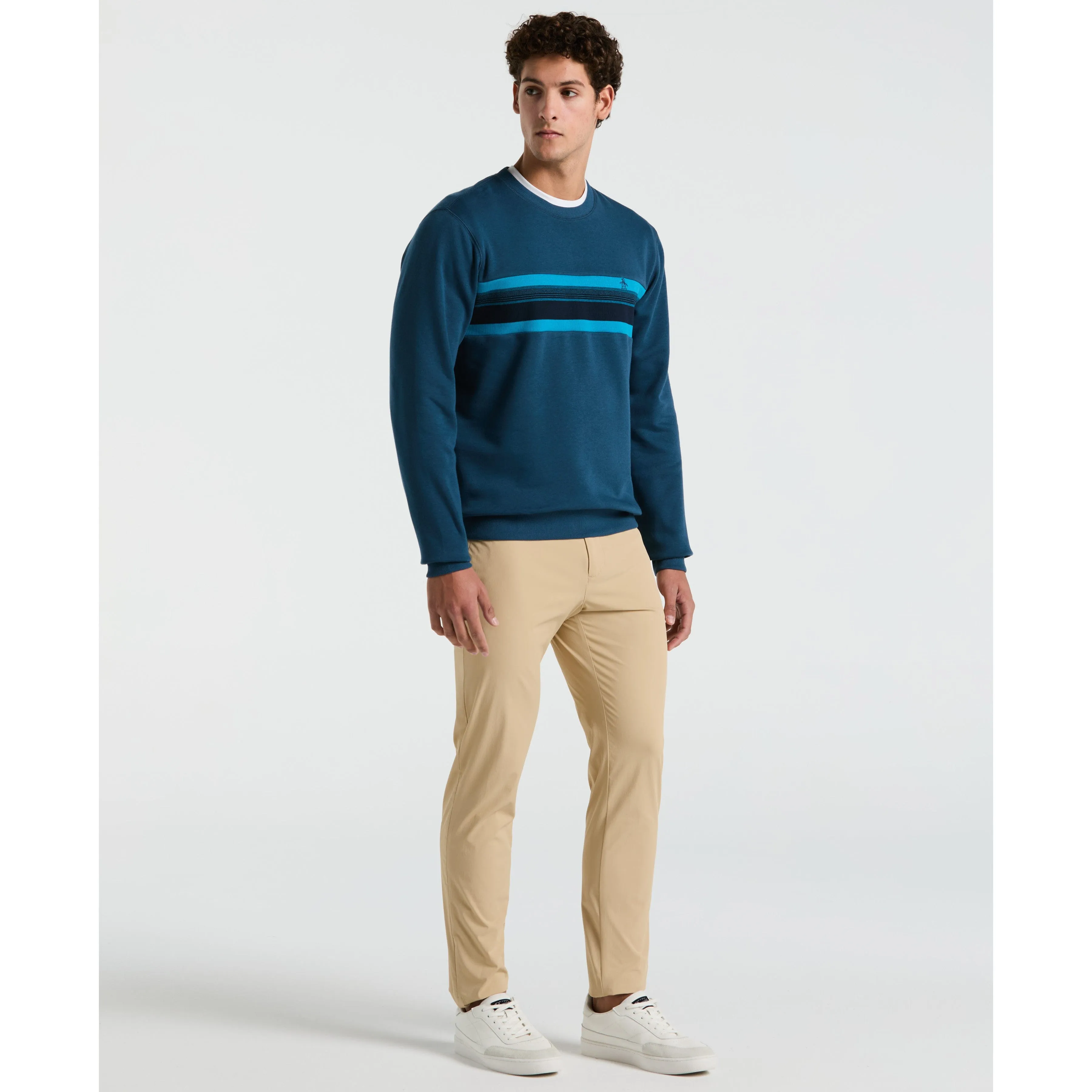 Chest Stripe Fleece Sweatshirt sold by Original Penguin product image thumbnail 2