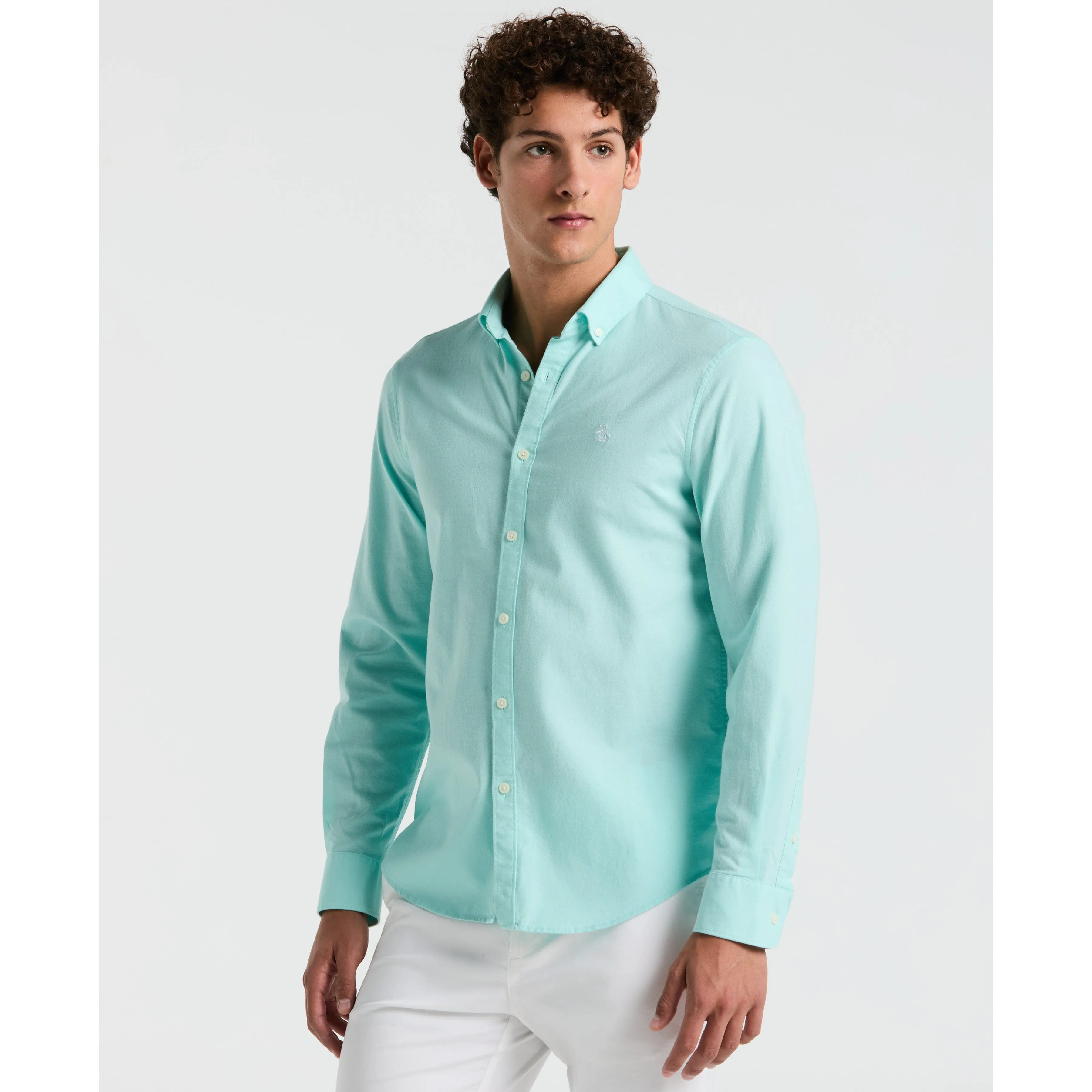 EcoVero™ Oxford Long Sleeve Shirt sold by Original Penguin