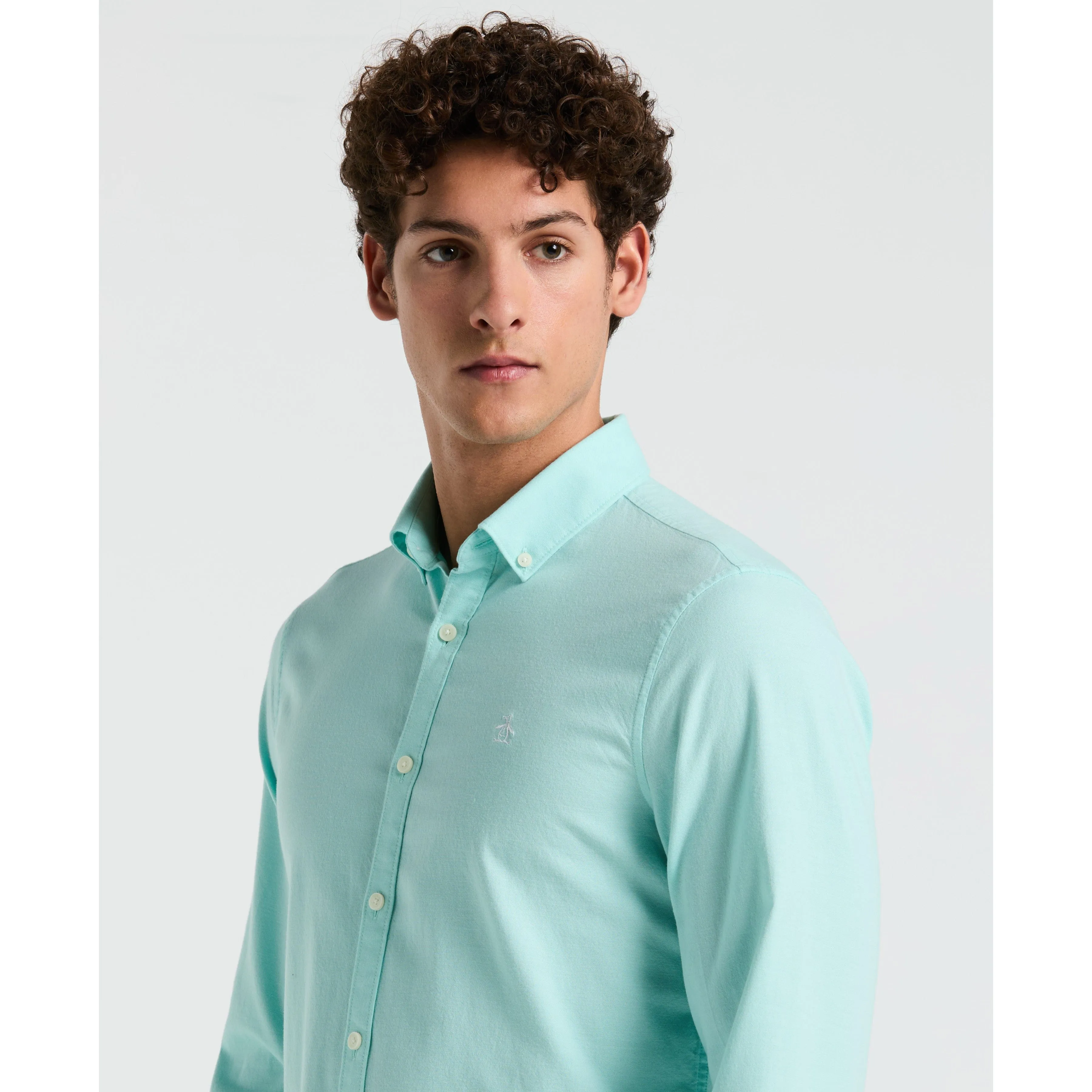 EcoVero™ Oxford Long Sleeve Shirt sold by Original Penguin product image thumbnail 3