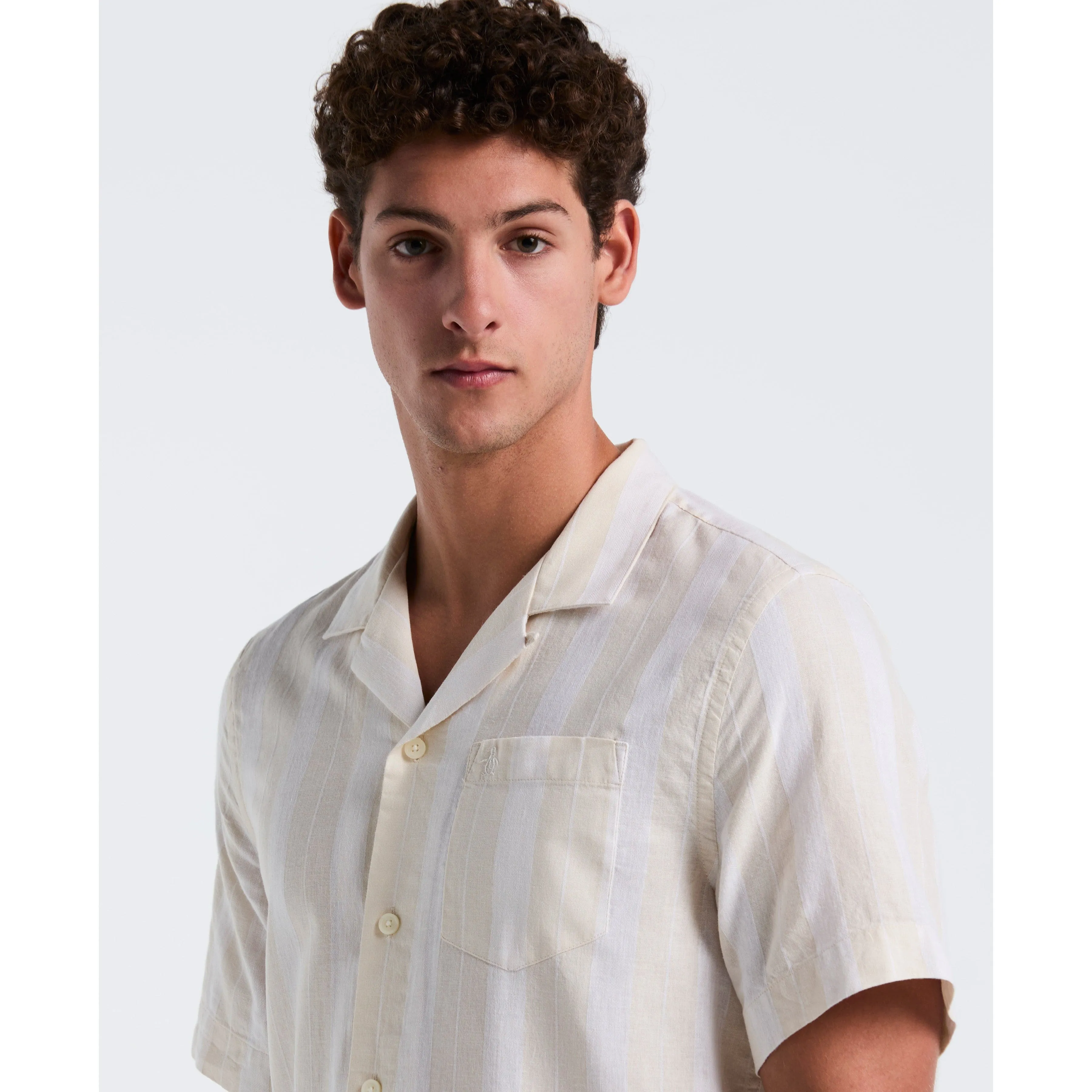 Camp Vertical Stripe Pocket Shirt sold by Original Penguin product image thumbnail 3