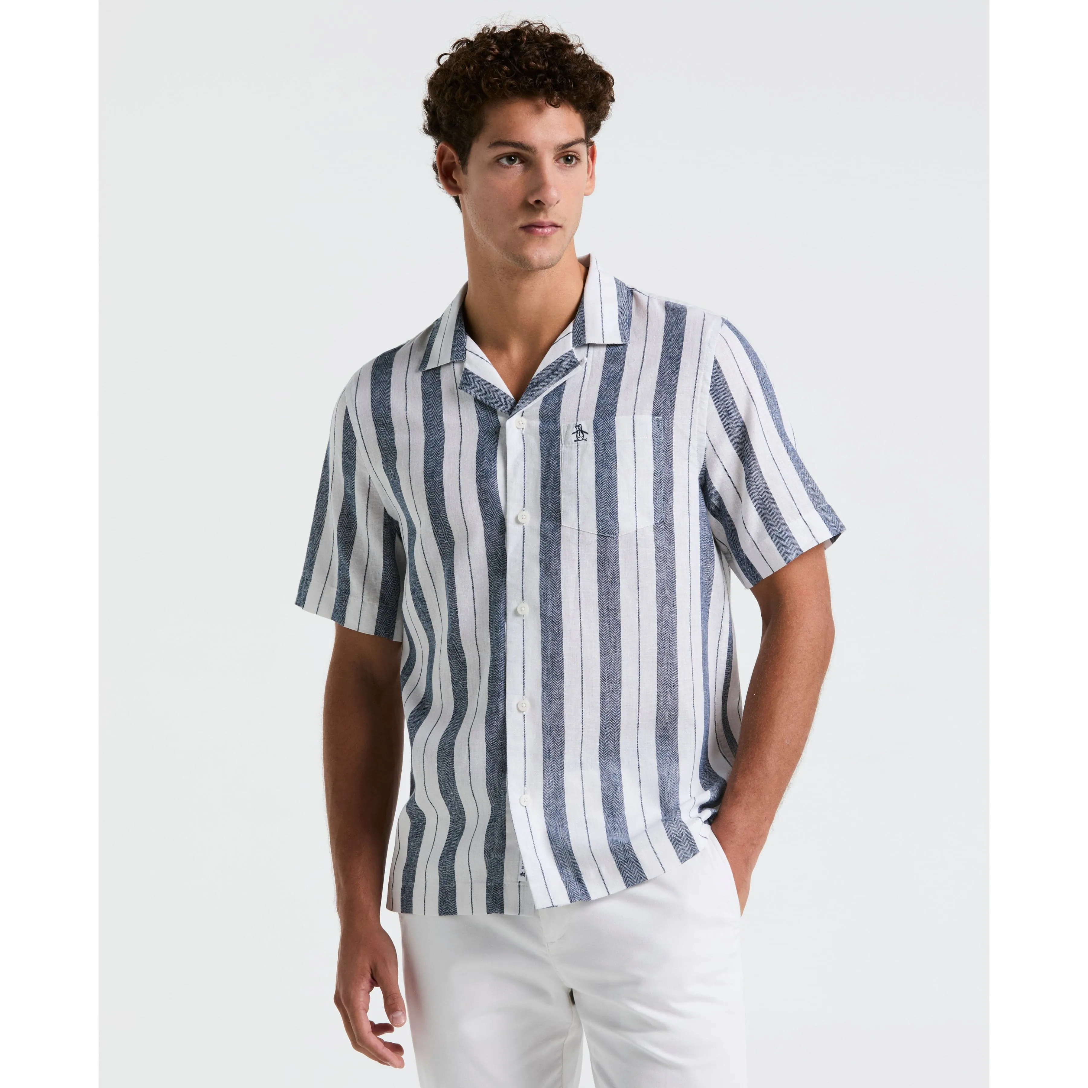 Camp Vertical Stripe Pocket Shirt sold by Original Penguin